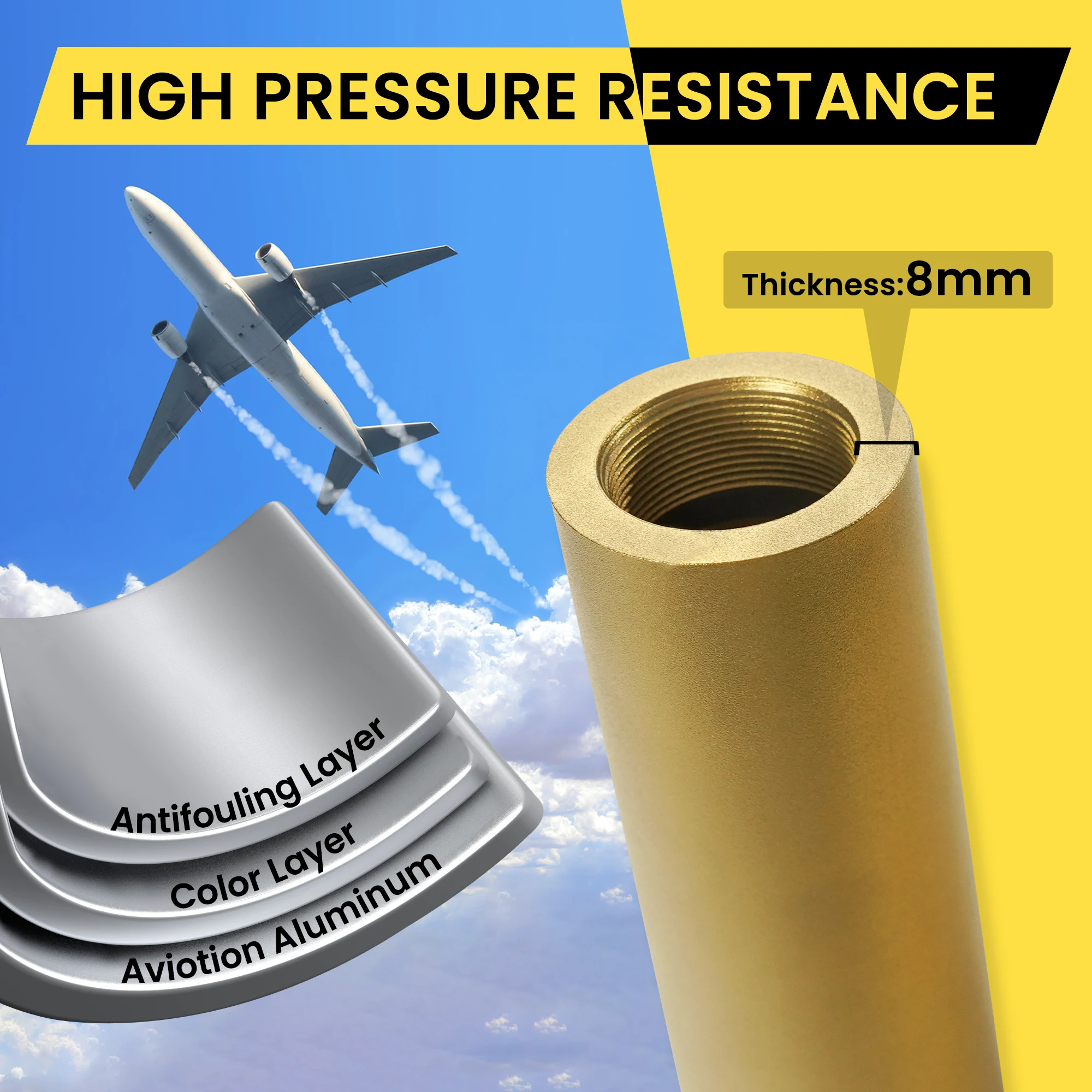 TUXING 300Bar Compressor Oil Water Filter Separator Purify Air Oil Stains for 4500Psi Diving Equipment L350mm*OD49mm*ID36mm