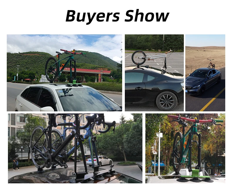 ROCKBROS Bicycle Car Racks Carrier Trunk Bike Roof-Top Rack Suction Cups Car Holder MTB Road Rack Quick Install Cycling Racks