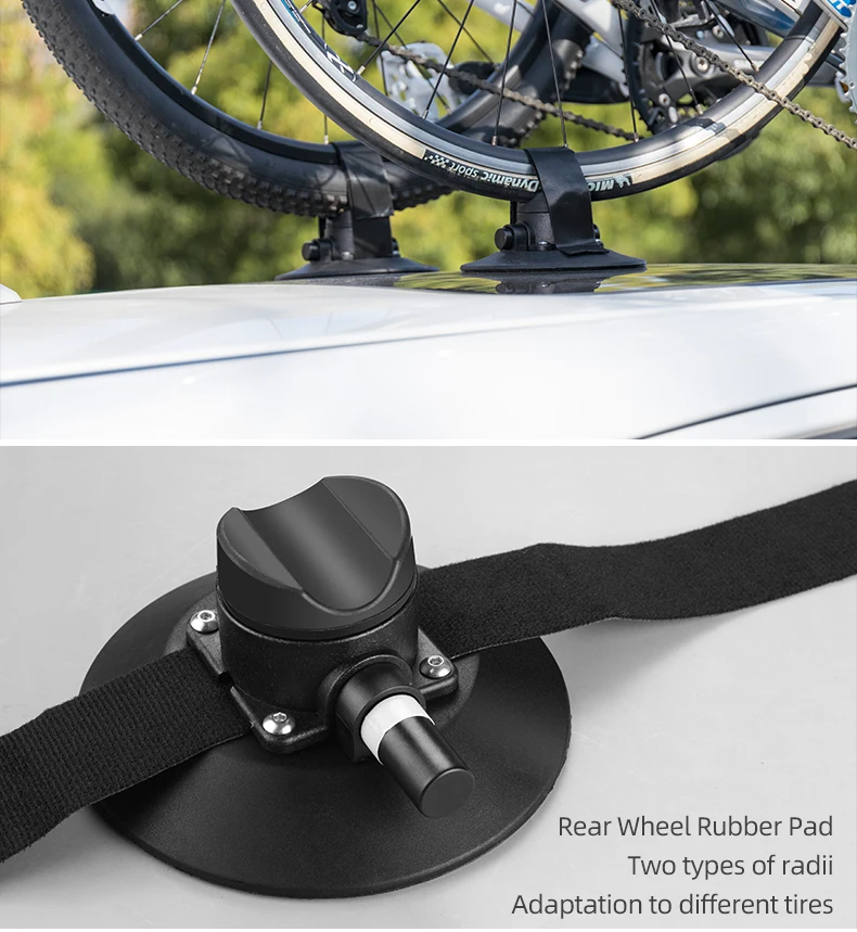 ROCKBROS Bicycle Car Racks Carrier Trunk Bike Roof-Top Rack Suction Cups Car Holder MTB Road Rack Quick Install Cycling Racks