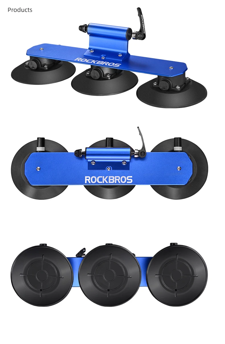 ROCKBROS Bicycle Car Racks Carrier Trunk Bike Roof-Top Rack Suction Cups Car Holder MTB Road Rack Quick Install Cycling Racks