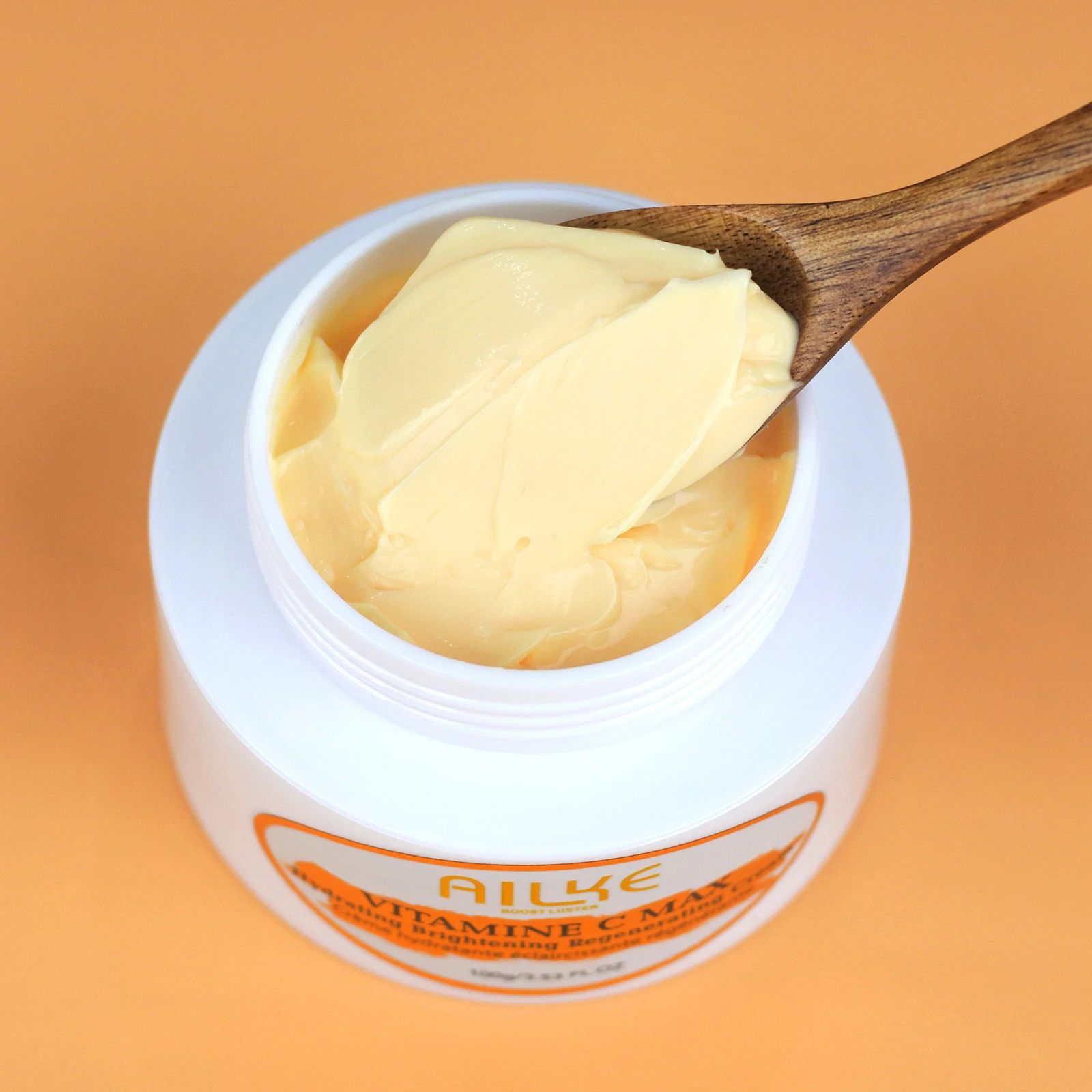 AILKE Vitamin C Brightening Face Cream, Hydration, Moisturizing, Anti-Wrinkles, with Collagen, Lightweight Texture, Non-Greasy