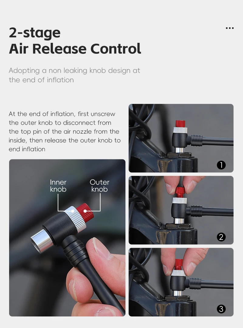 WEST BIKING 400PSI Bicycle Air Pump High Pressure MTB Bicycle Pump Front Fork Rear Suspension Pressure Gauge Schrader Valve
