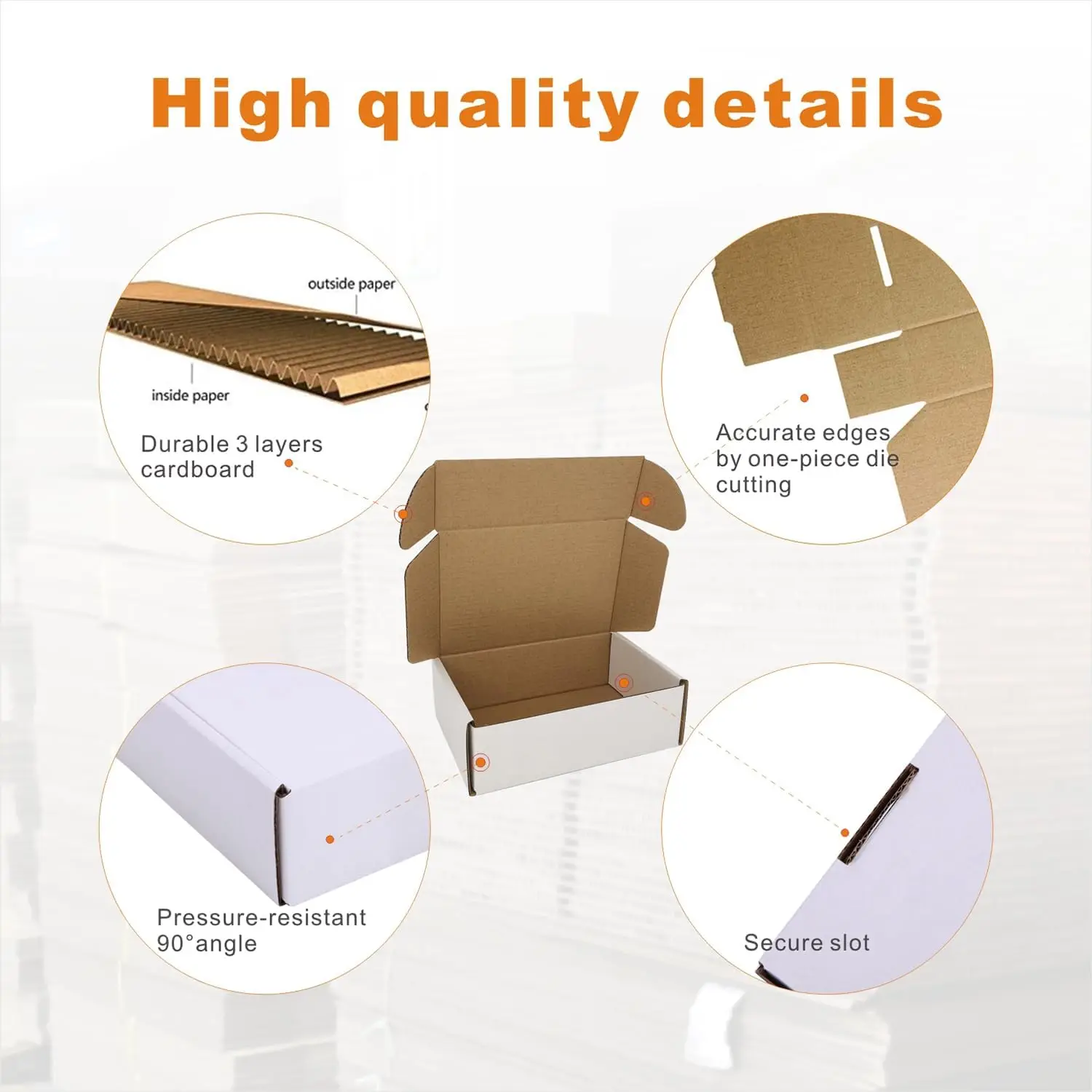 50pcs 6x4x2 Inches Black Small Shipping Boxes, Cardboard Corrugated Gift Mailer Boxes for Packaging Small Business Mailing Prese