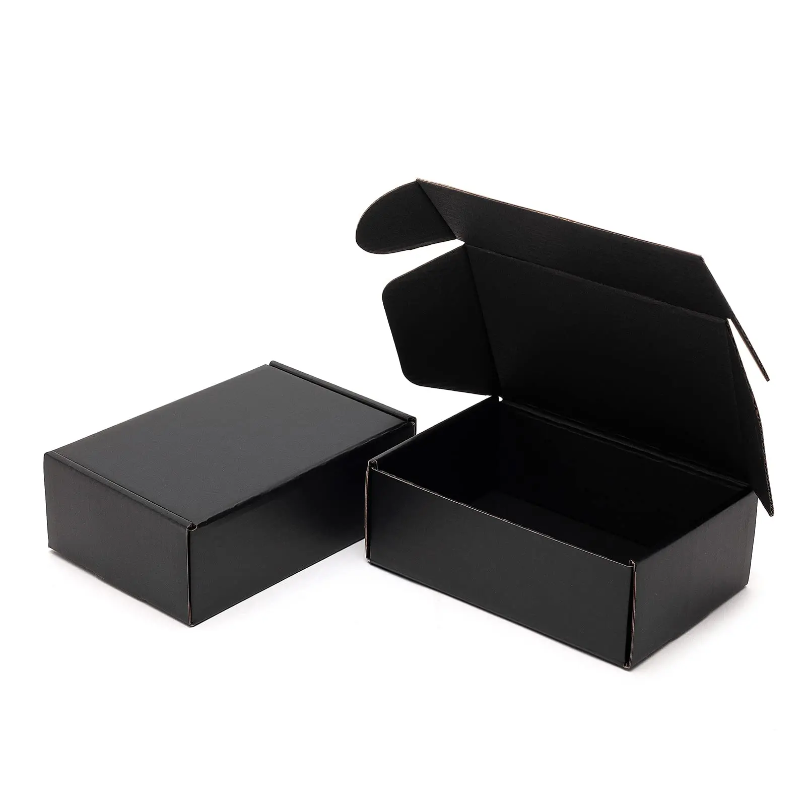 50pcs 6x4x2 Inches Black Small Shipping Boxes, Cardboard Corrugated Gift Mailer Boxes for Packaging Small Business Mailing Prese