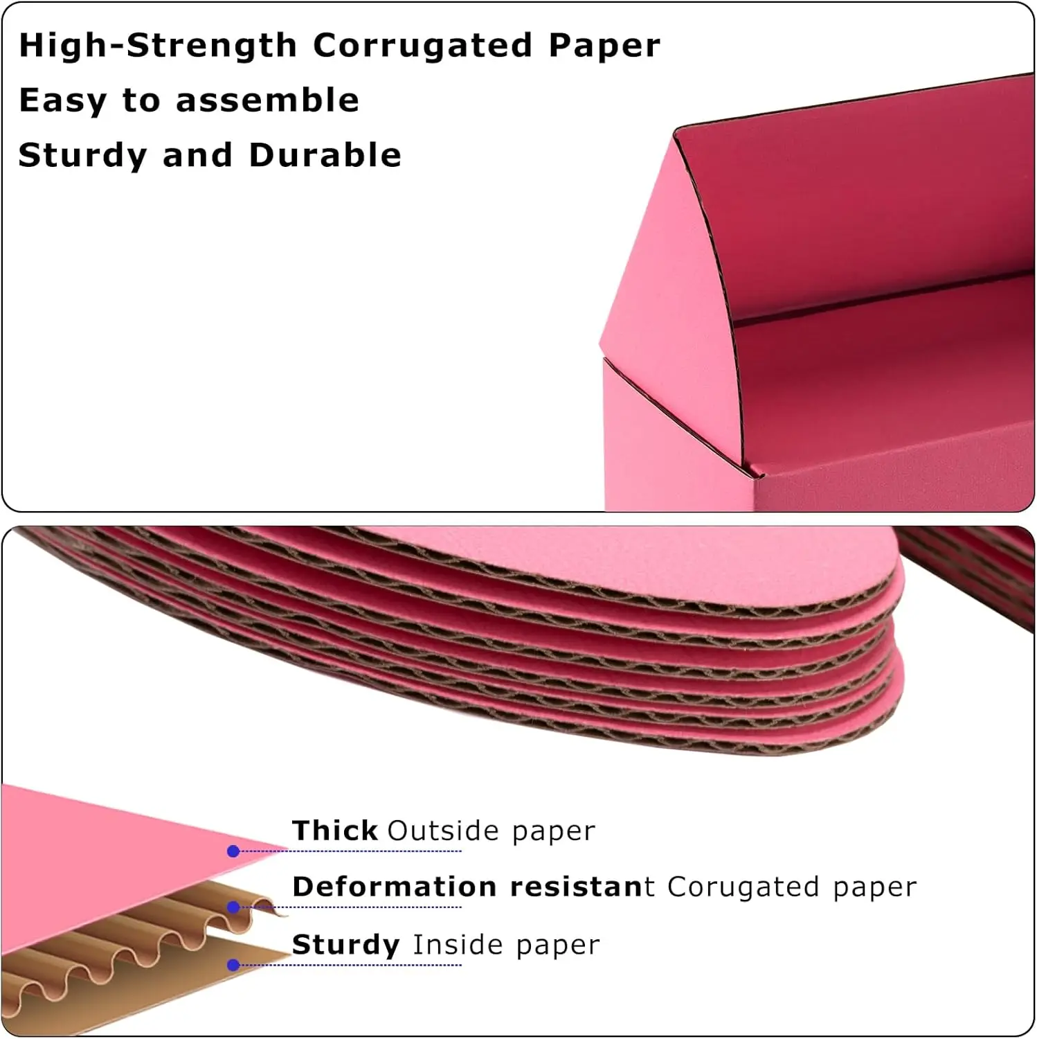 50pcs 6x4x2 Inches Black Small Shipping Boxes, Cardboard Corrugated Gift Mailer Boxes for Packaging Small Business Mailing Prese