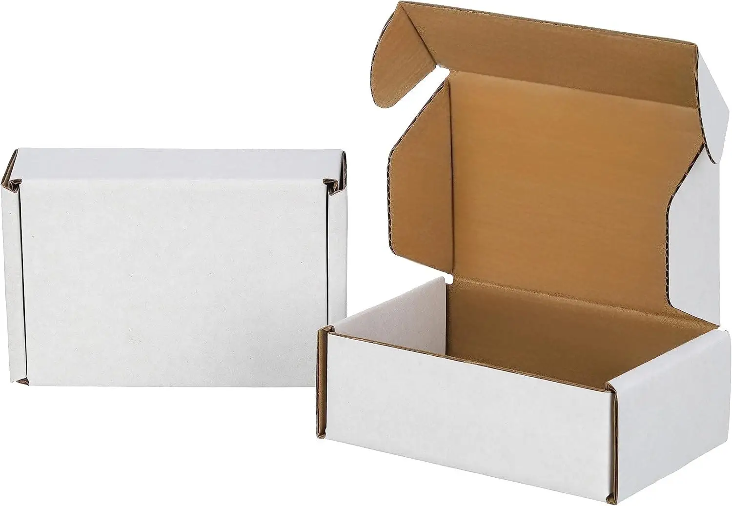 50pcs 6x4x2 Inches Black Small Shipping Boxes, Cardboard Corrugated Gift Mailer Boxes for Packaging Small Business Mailing Prese