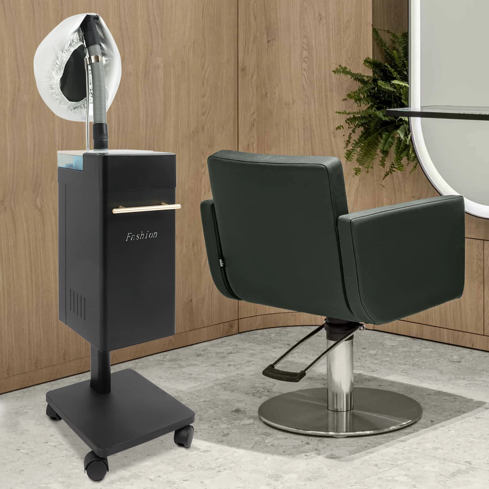 Hair Steamer, Professional Nano Mist Standing Hair Steamer for Deep Conditioning, Color Treatment, Scalp Spa, Hair Care US Plug