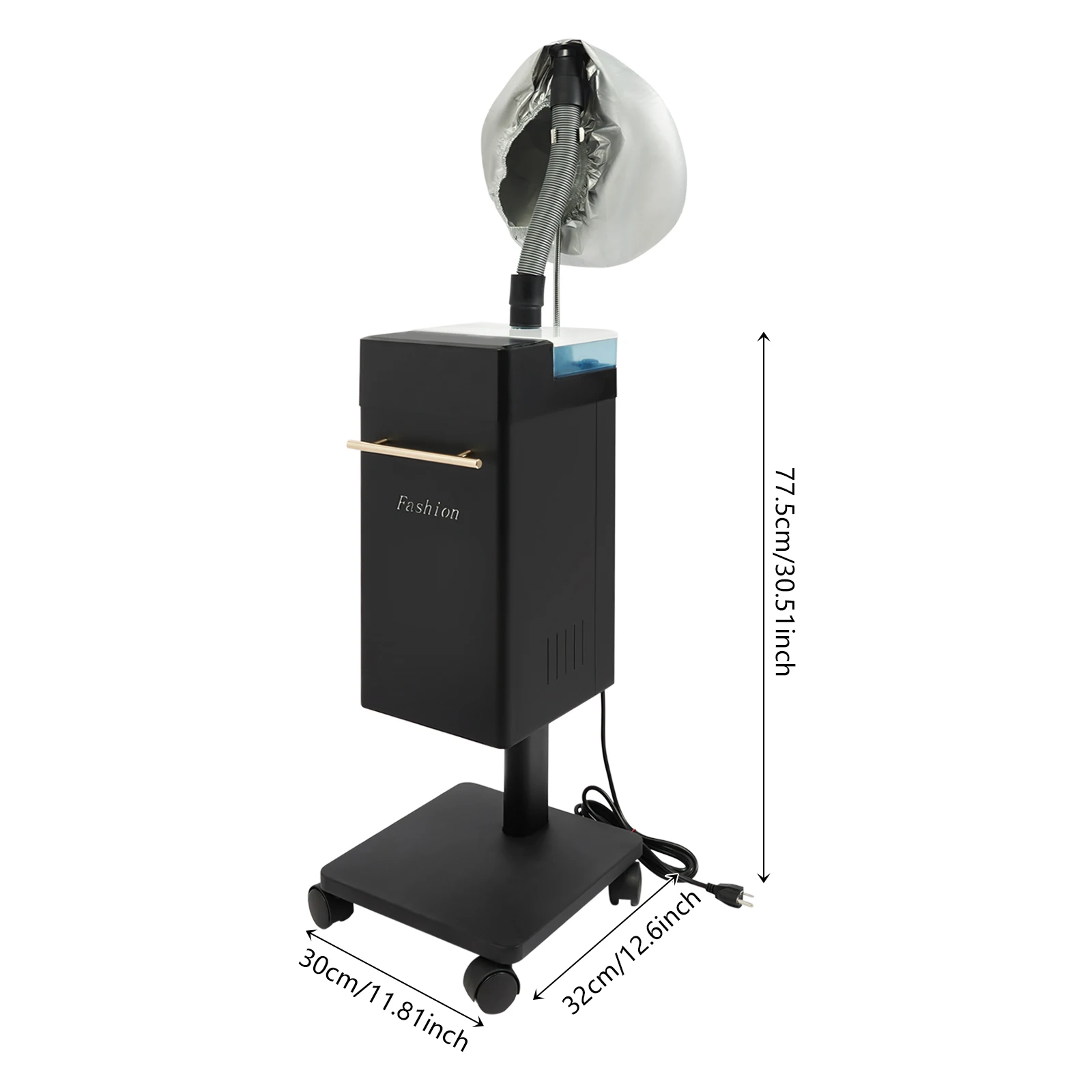 Hair Steamer, Professional Nano Mist Standing Hair Steamer for Deep Conditioning, Color Treatment, Scalp Spa, Hair Care US Plug