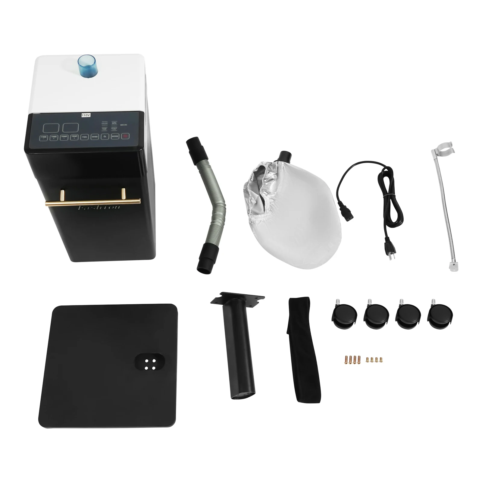 Hair Steamer, Professional Nano Mist Standing Hair Steamer for Deep Conditioning, Color Treatment, Scalp Spa, Hair Care US Plug