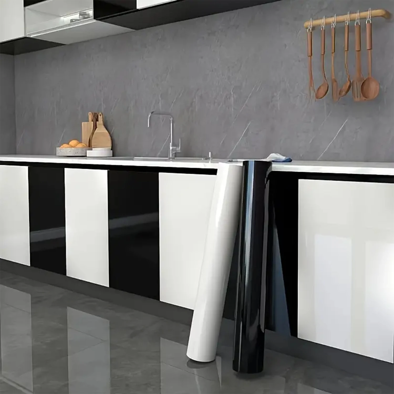 55cm Marble Vinyl Self Adhesive Wallpaper Waterproof Contact Paper PVC Wall Stickers for Kitchen Livingroom Home Decorative Film