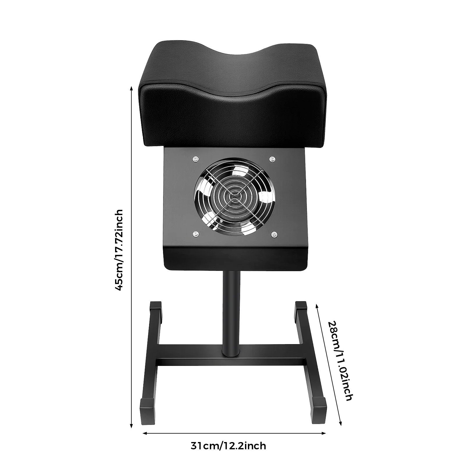 Professional Pedicure Stool Height Adjustable Manicure Chair Beauty Salon Spa Lift Stool Footrest Nail Bench w/Dust Cleaning Fan