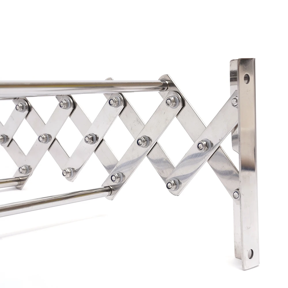 42-80cm Folding Drying Rack, Clothes Hanger Rack, 7 Rods Extended Laundry Racks, Wall Mounted Retractable Bedrooms, Bathrooms