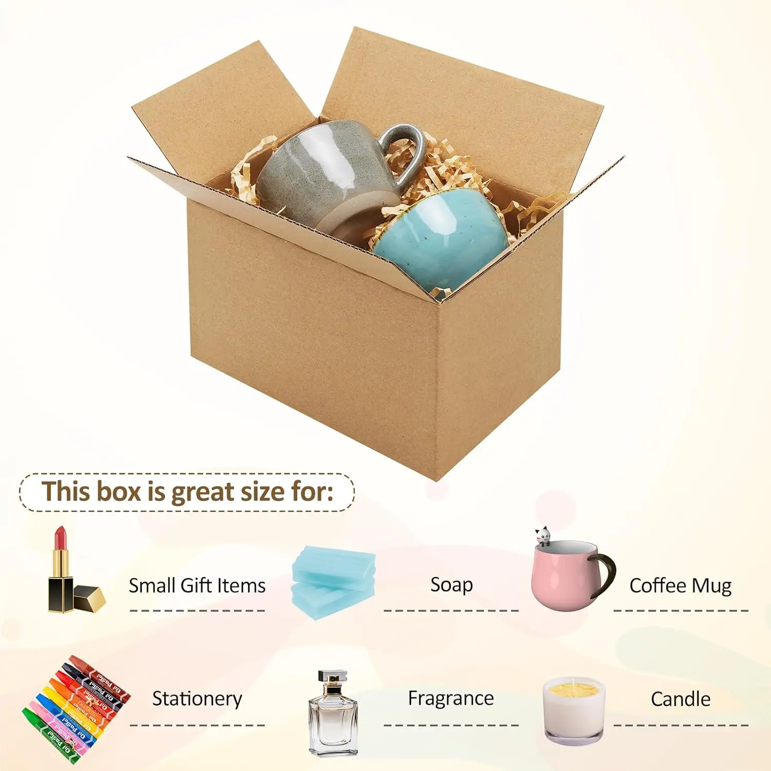 100Pack 6x4x4 Inch Corrugated Shipping Boxes, Small Cardboard Mailers for Packaging, Mailing, Moving, Storage,Small Business Use