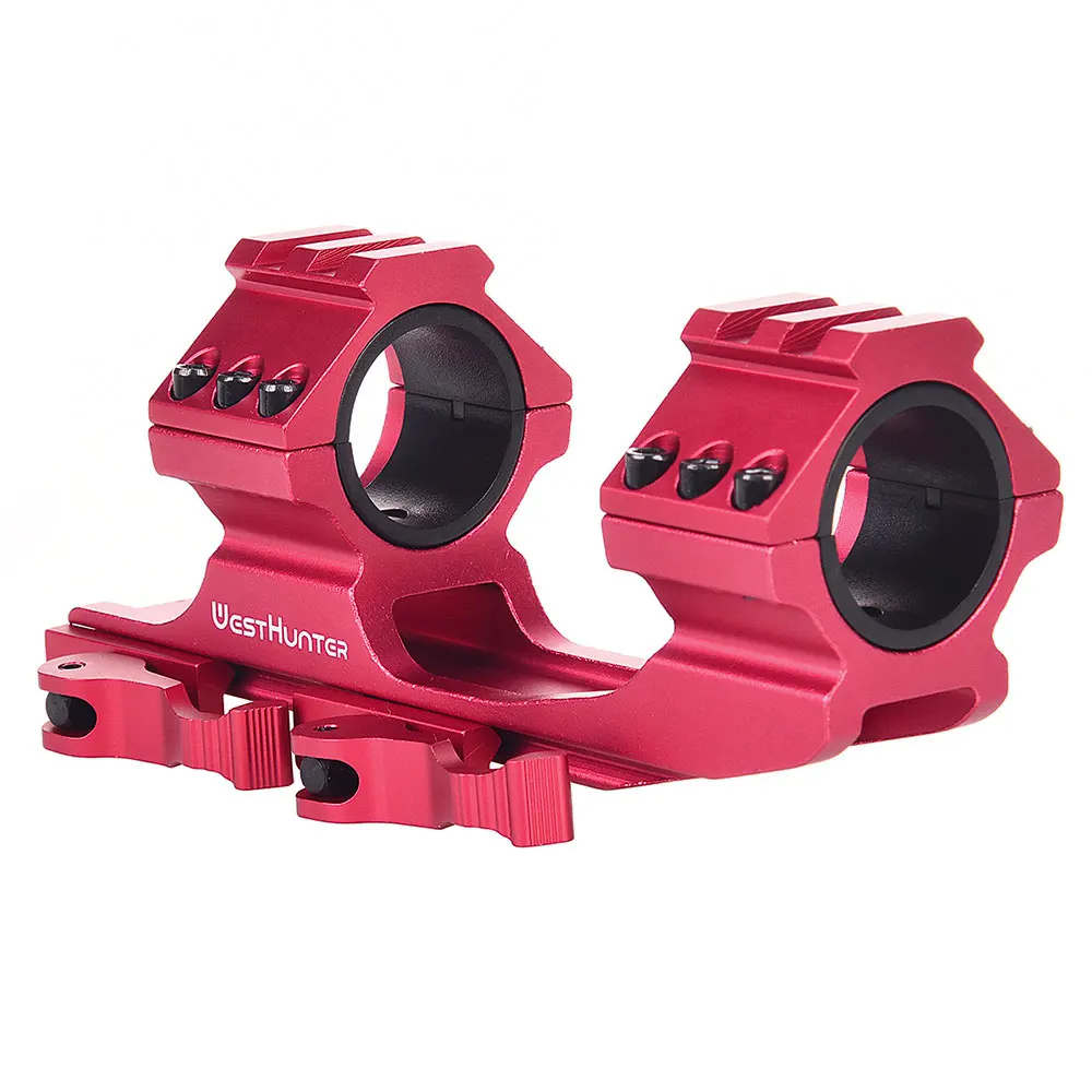 WestHunter Cantilever Picatinny Scope Mount 1"/30mm Tube Quick Release Sights Rings QD 20mm Rail Hunting Scope Accessories