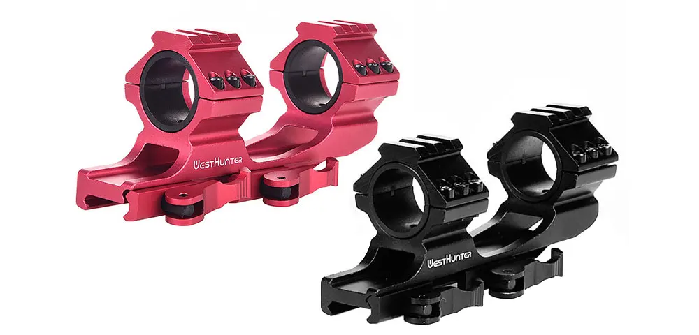 WestHunter Cantilever Picatinny Scope Mount 1"/30mm Tube Quick Release Sights Rings QD 20mm Rail Hunting Scope Accessories