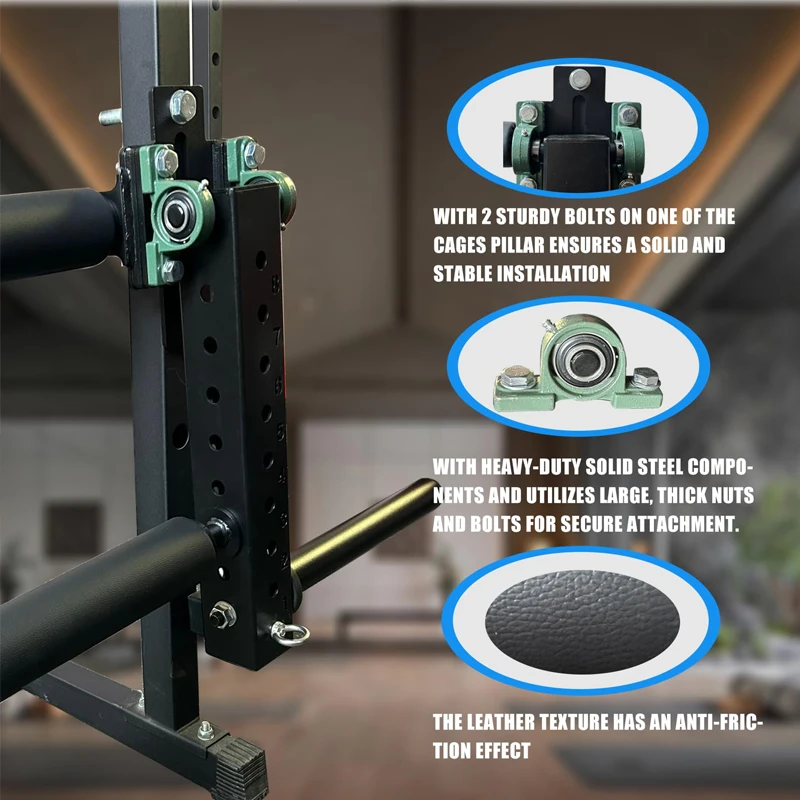 Power Rack Mounted Leg Extension & Curl Machine for Home Gym Equipment, Adjustable Leg Press Attachment for Lower Body
