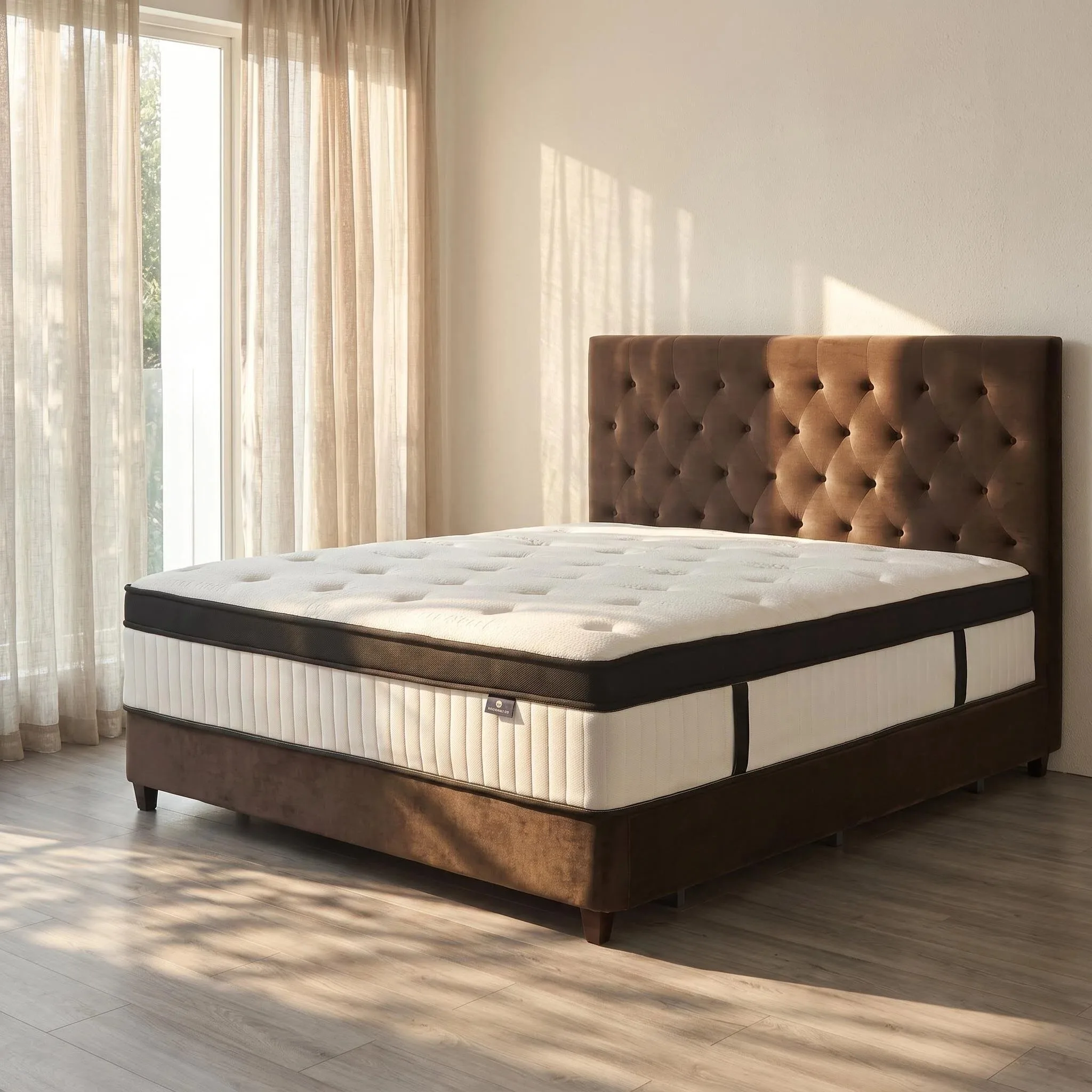 King Queen Full Size Mattress, 12\14\10 Inch Hybrid Mattress in a Box with Pocket Spring,Medium Firm,Motion Isolation white mattess