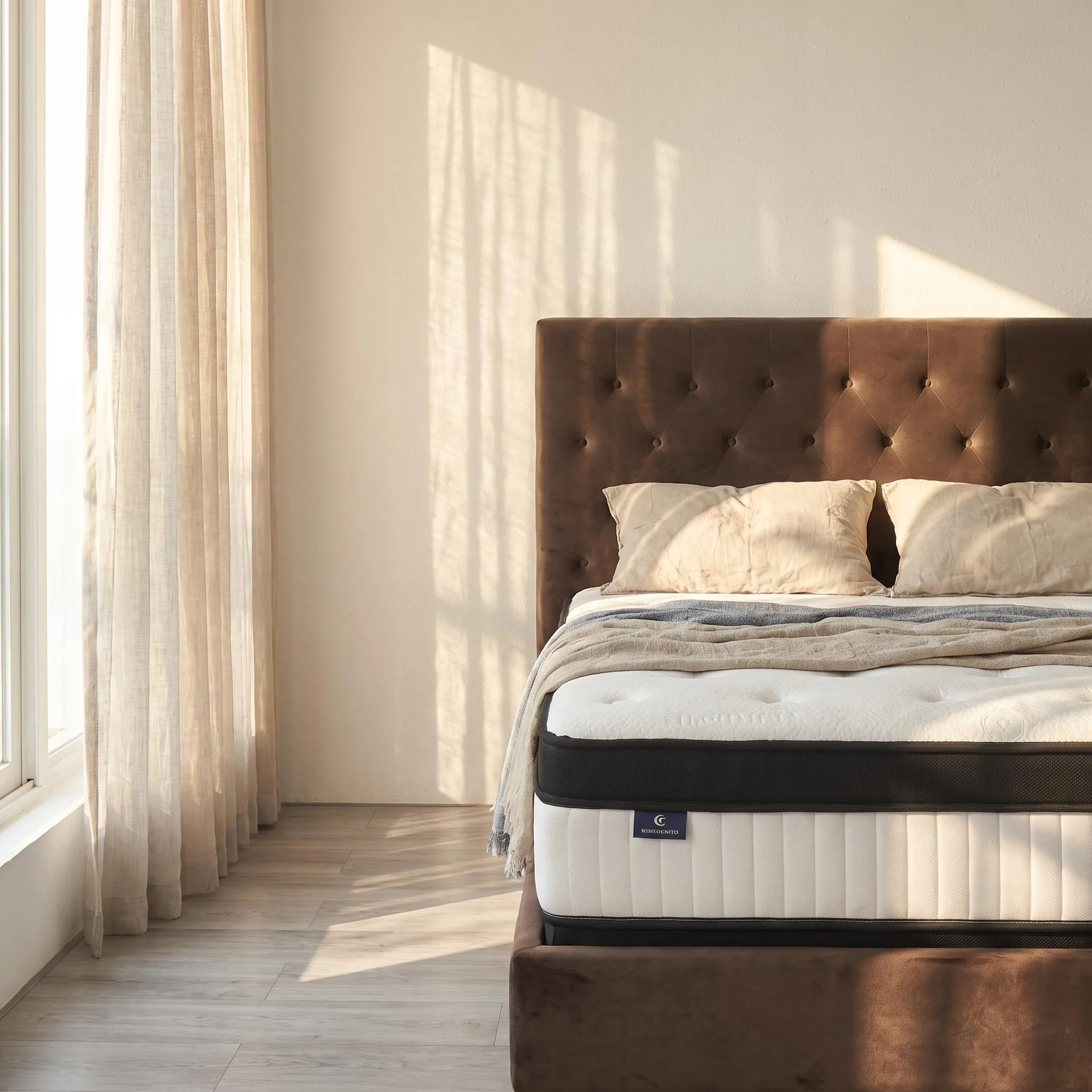 King Queen Full Size Mattress, 12\14\10 Inch Hybrid Mattress in a Box with Pocket Spring,Medium Firm,Motion Isolation white mattess