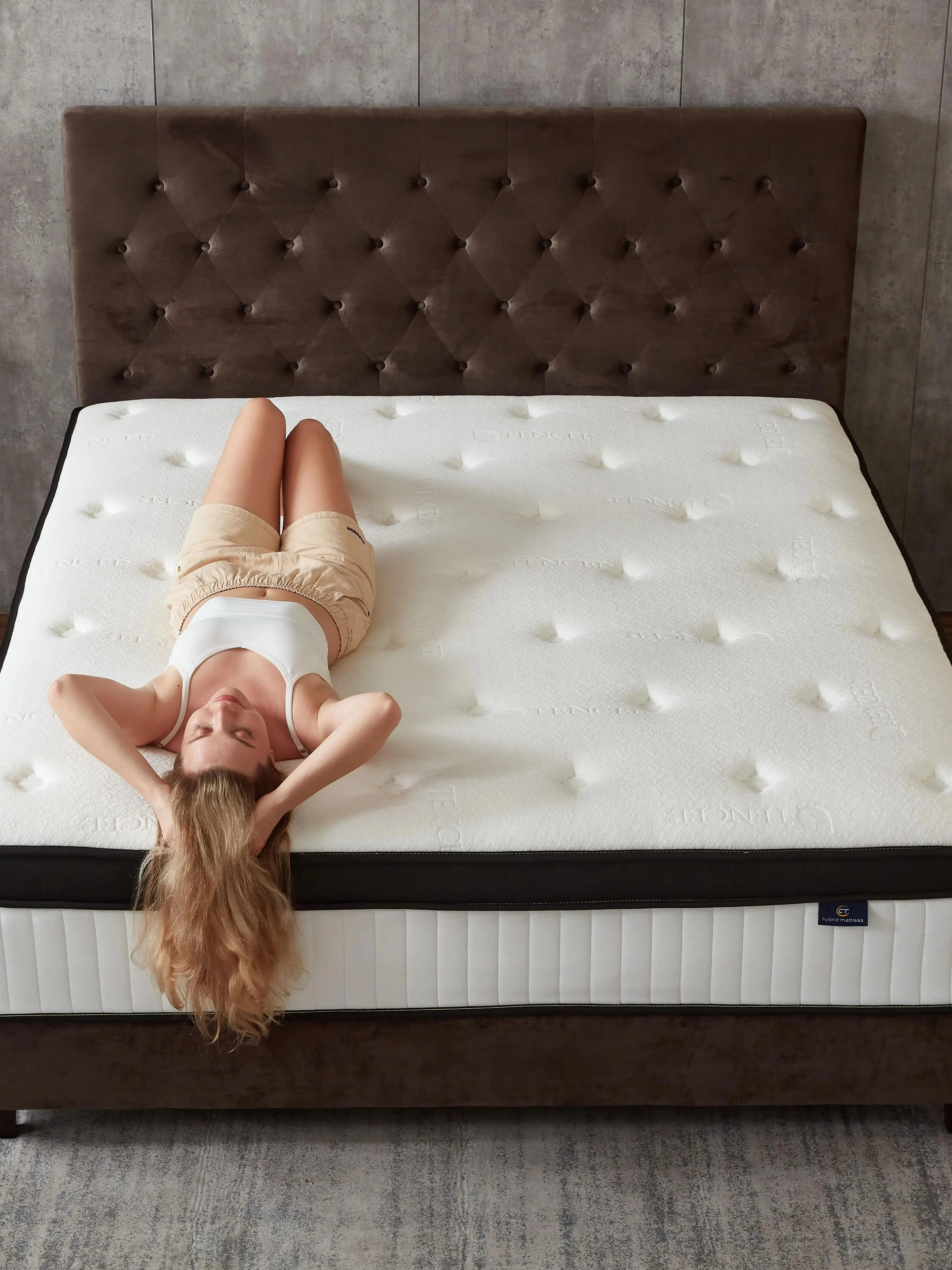 King Queen Full Size Mattress, 12\14\10 Inch Hybrid Mattress in a Box with Pocket Spring,Medium Firm,Motion Isolation white mattess