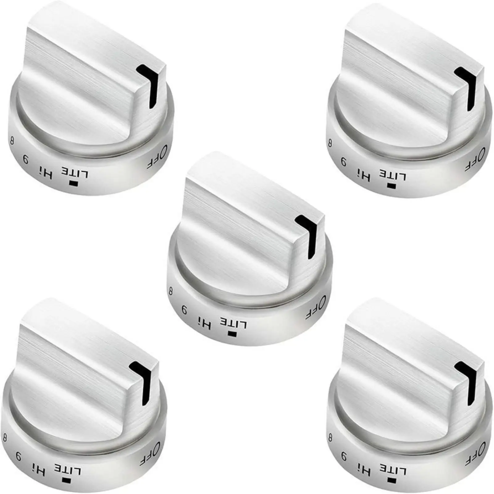 5Pcs GE Stove Knob Replacement WB03X24818 AP5989029 PS11729081 4363588, Gas Range Cooktop Control Knobs For GE Brand