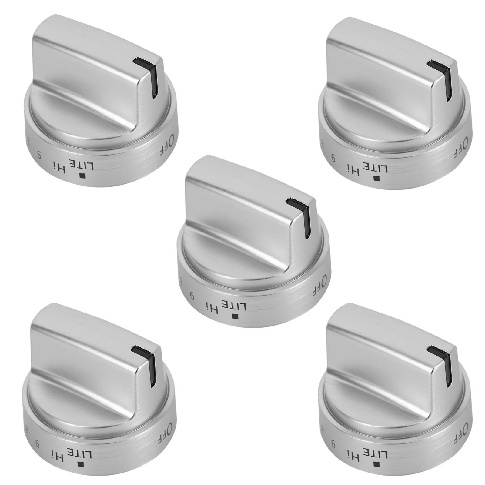 5Pcs GE Stove Knob Replacement WB03X24818 AP5989029 PS11729081 4363588, Gas Range Cooktop Control Knobs For GE Brand