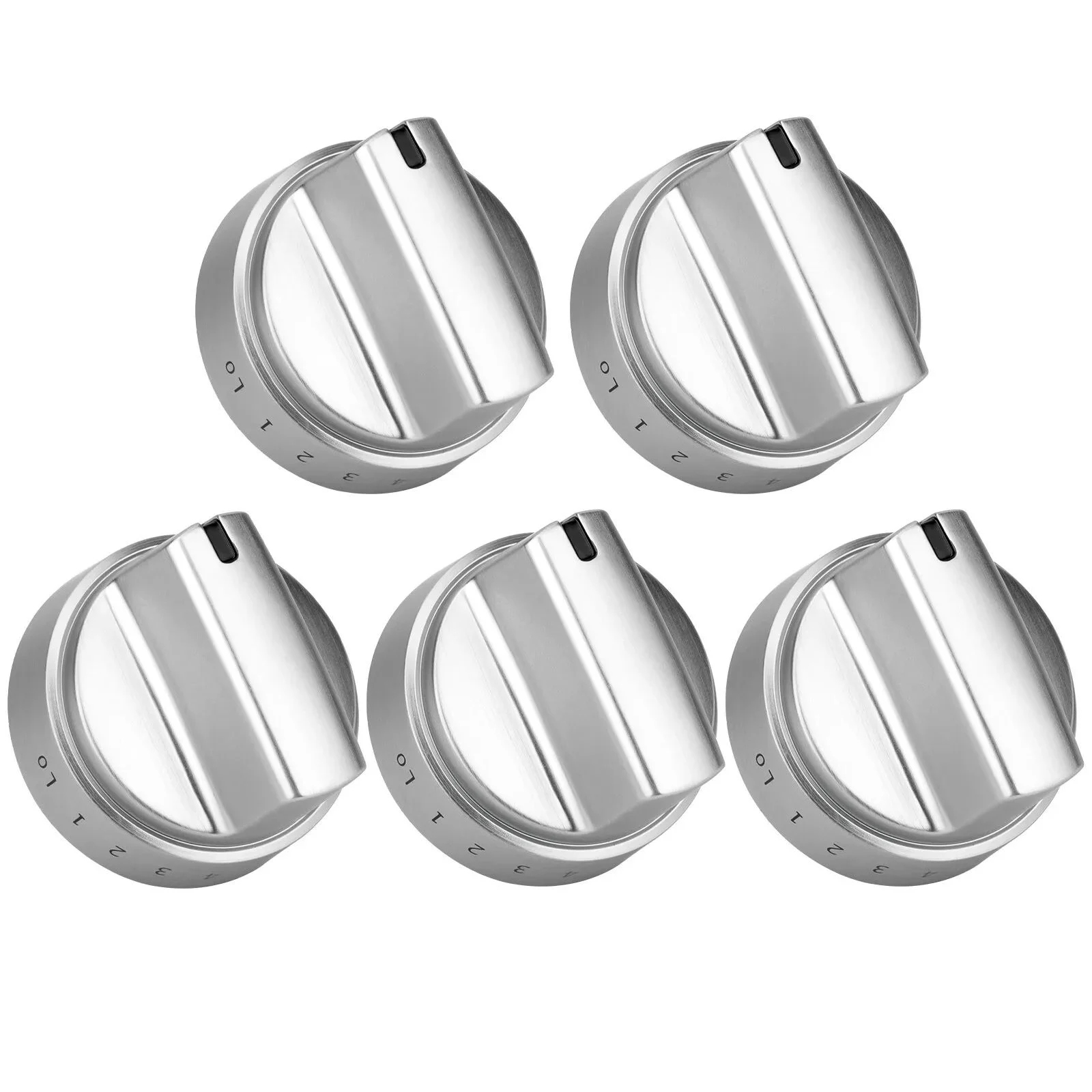 5Pcs GE Stove Knob Replacement WB03X24818 AP5989029 PS11729081 4363588, Gas Range Cooktop Control Knobs For GE Brand