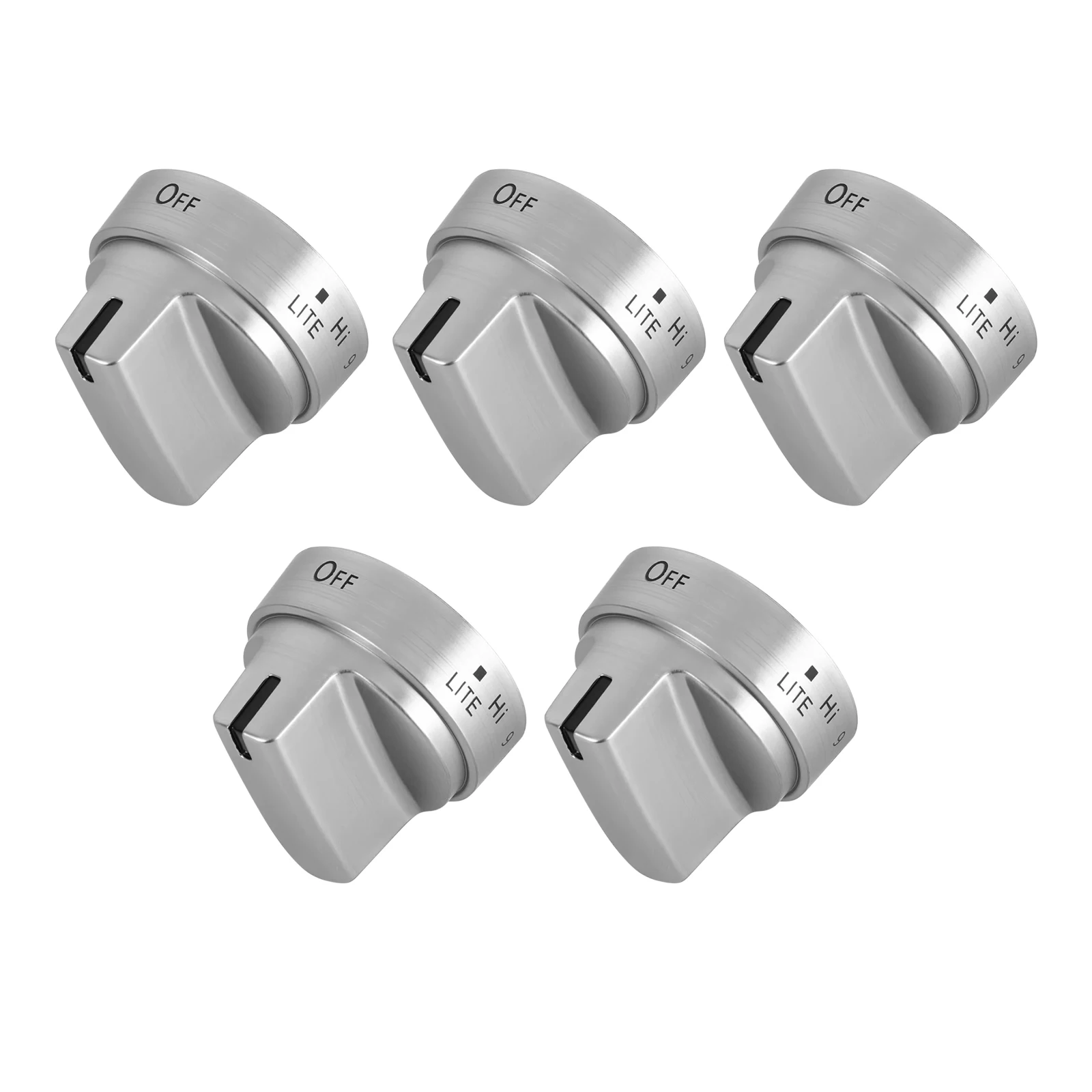 5Pcs GE Stove Knob Replacement WB03X24818 AP5989029 PS11729081 4363588, Gas Range Cooktop Control Knobs For GE Brand