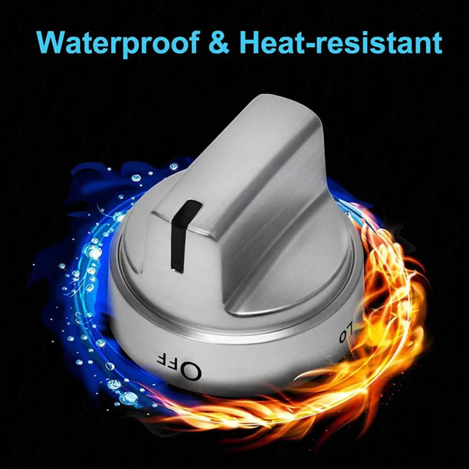 5Pcs GE Stove Knob Replacement WB03X24818 AP5989029 PS11729081 4363588, Gas Range Cooktop Control Knobs For GE Brand