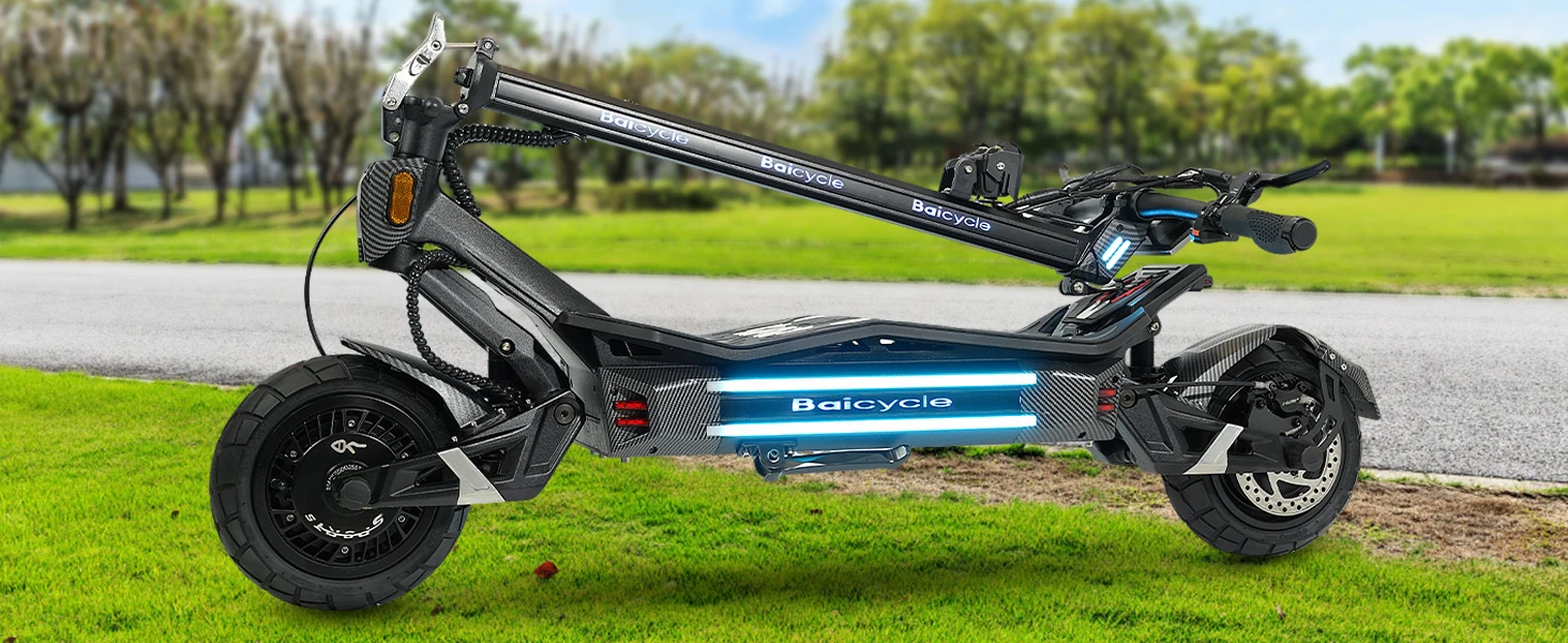 High Power Dual Motor 3000W*2 Electric Scooter 10 Inch Anti-Shock Tires Foldable Adult Off Road E Scooter Long Distance Travel Scooter
