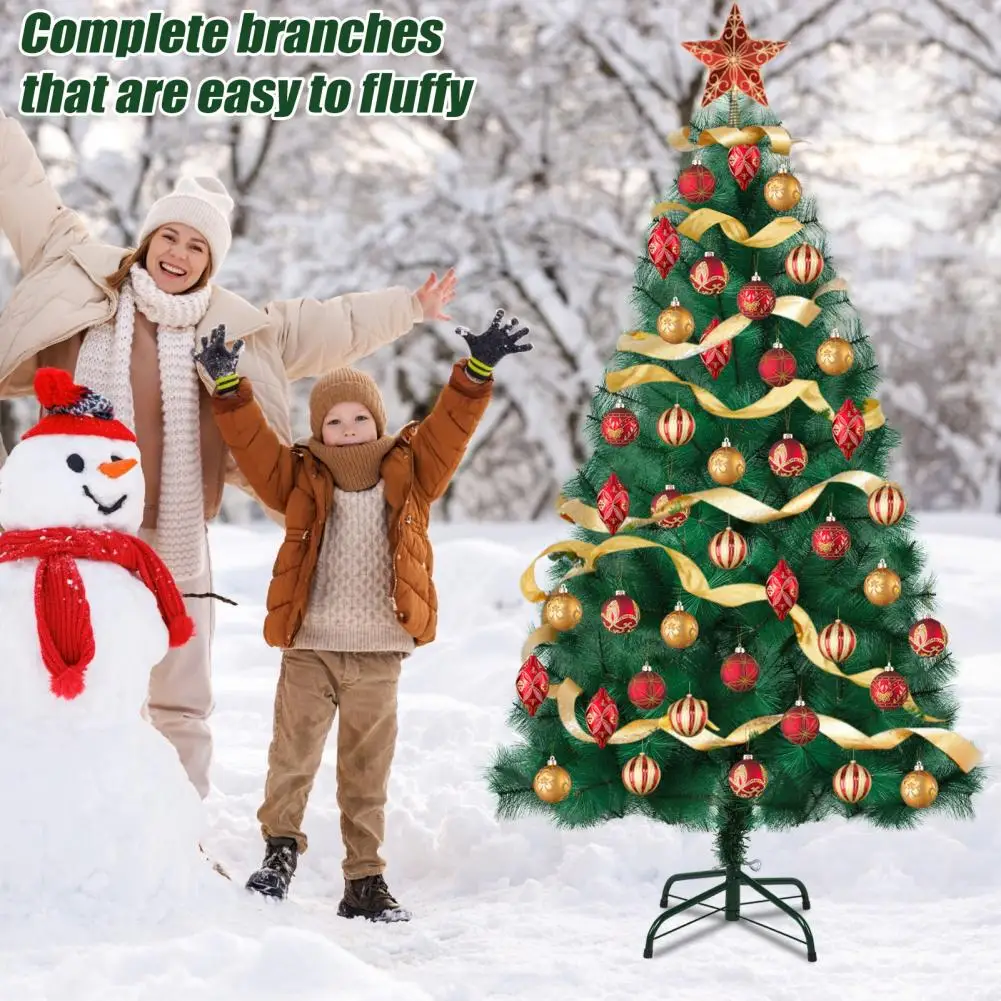 4/5/6/7/8FT Artificial Christmas Tree, Imitation Pine Needle Christmas Tree, Detachable Simulated Pine Needle Xmas Tree