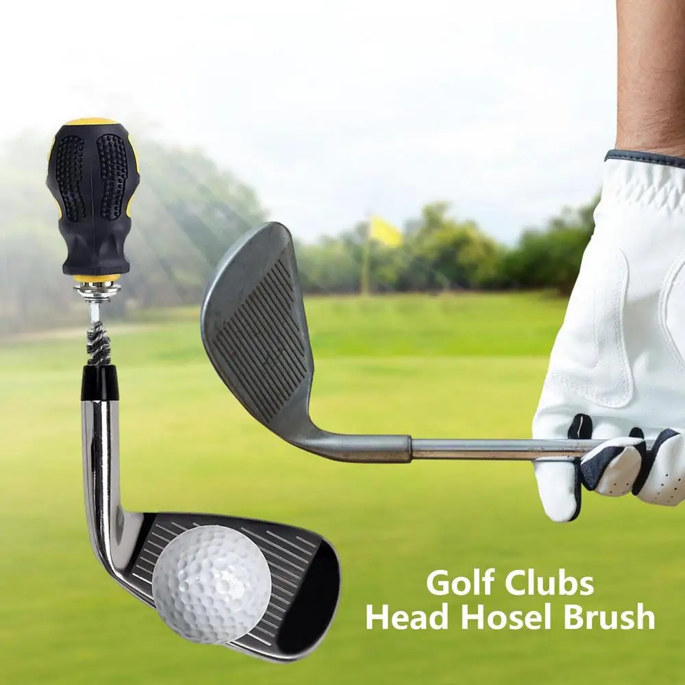 Golf Clubs Head Hosel Brush Electric Drill Wire Brush Hexagonal Rod Golf Iron Head Rust Remover Brush Golf Club Cleaning Polish