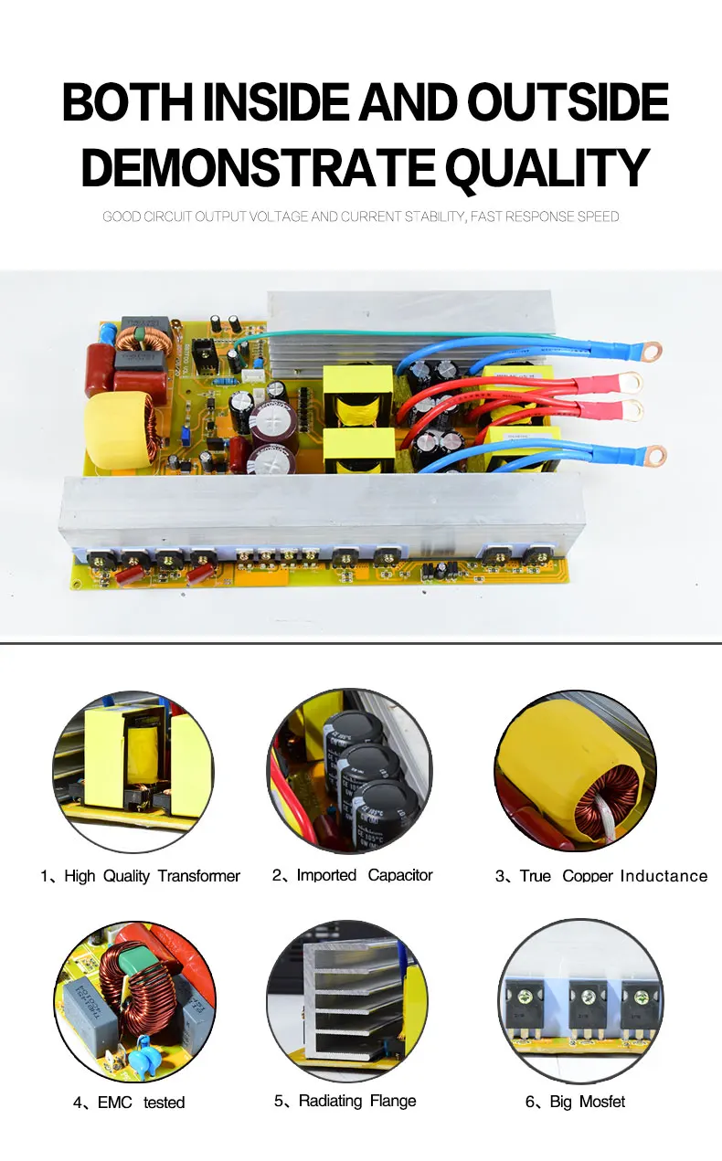 1000W Pure Sine Wave Solar Inverter 12V to 220V 50HZ Car Inverter Solar Power Bank Converter 12V/24V/48V DC to 120V/230V/240V AC