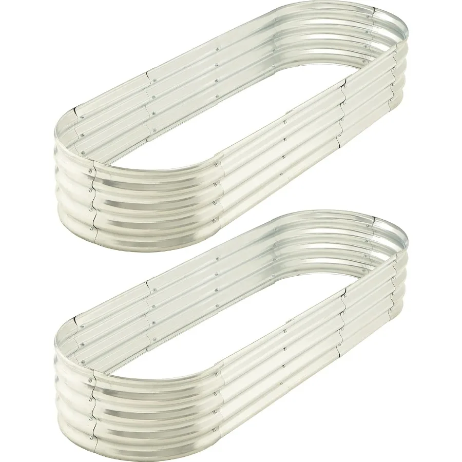 6 ft X 2 ft Raised Garden Bed Metal Elevated Planter for Vegetable Flower Herb 2pk