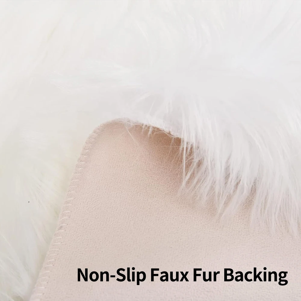 Pink Area Rugs 10x12 Fluffy Fuzzy Furry Rug for Girls Bedroom Living Room Faux Sheepskin Fur Shaggy Plush Rectangle Rugs
