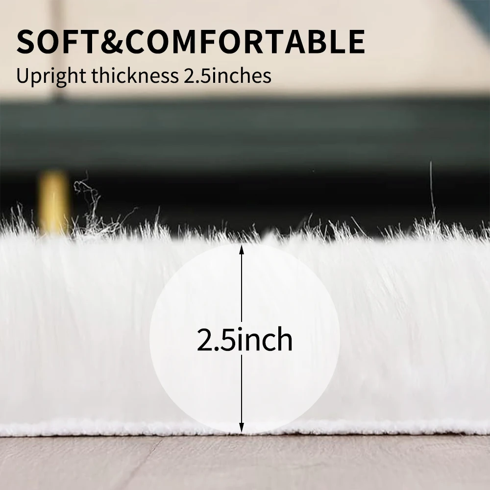 Pink Area Rugs 10x12 Fluffy Fuzzy Furry Rug for Girls Bedroom Living Room Faux Sheepskin Fur Shaggy Plush Rectangle Rugs
