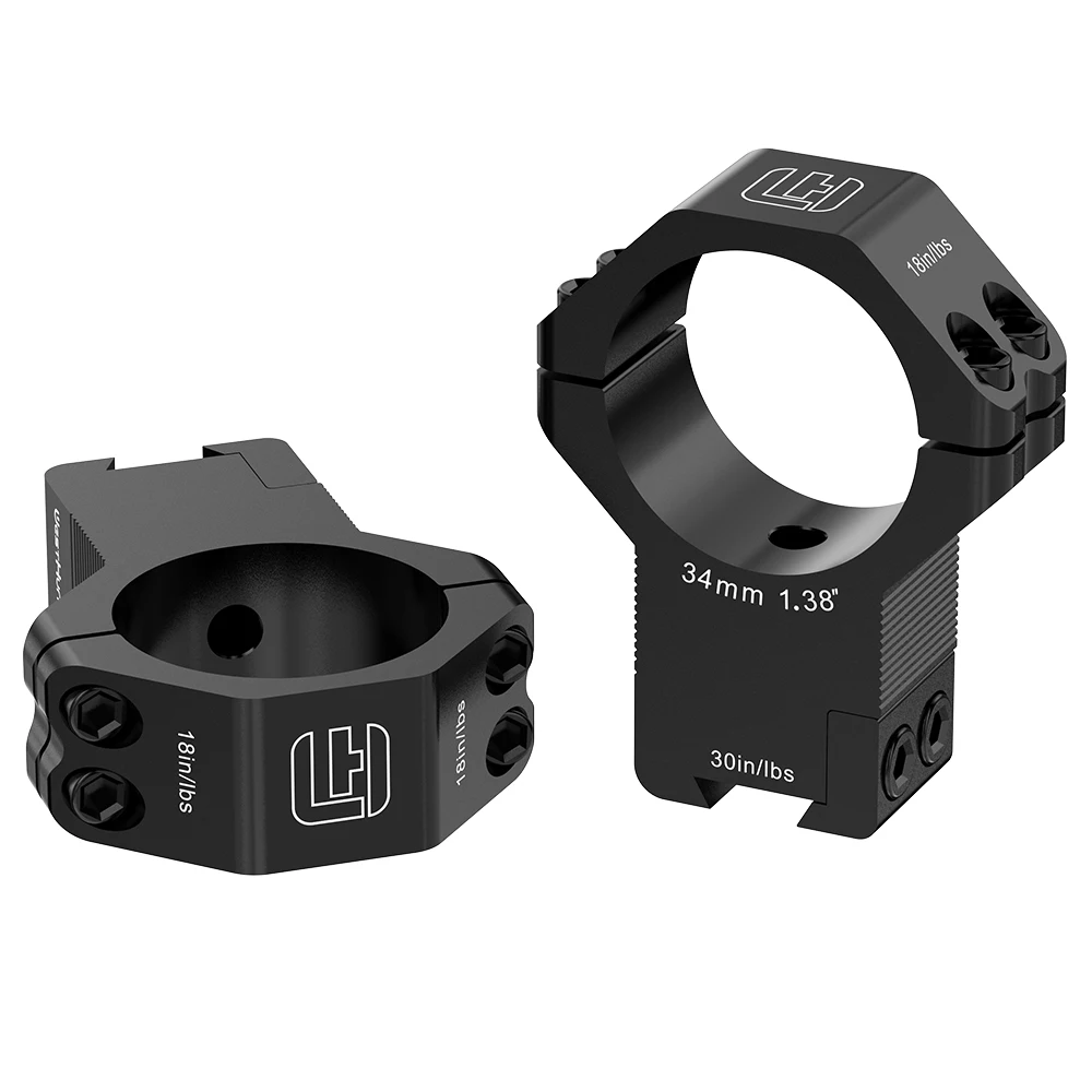 WestHunter Black 11mm Dovetail Scope Mounts 30MM / 34MM Tube High Profile Scope Rings Hunting Accessories