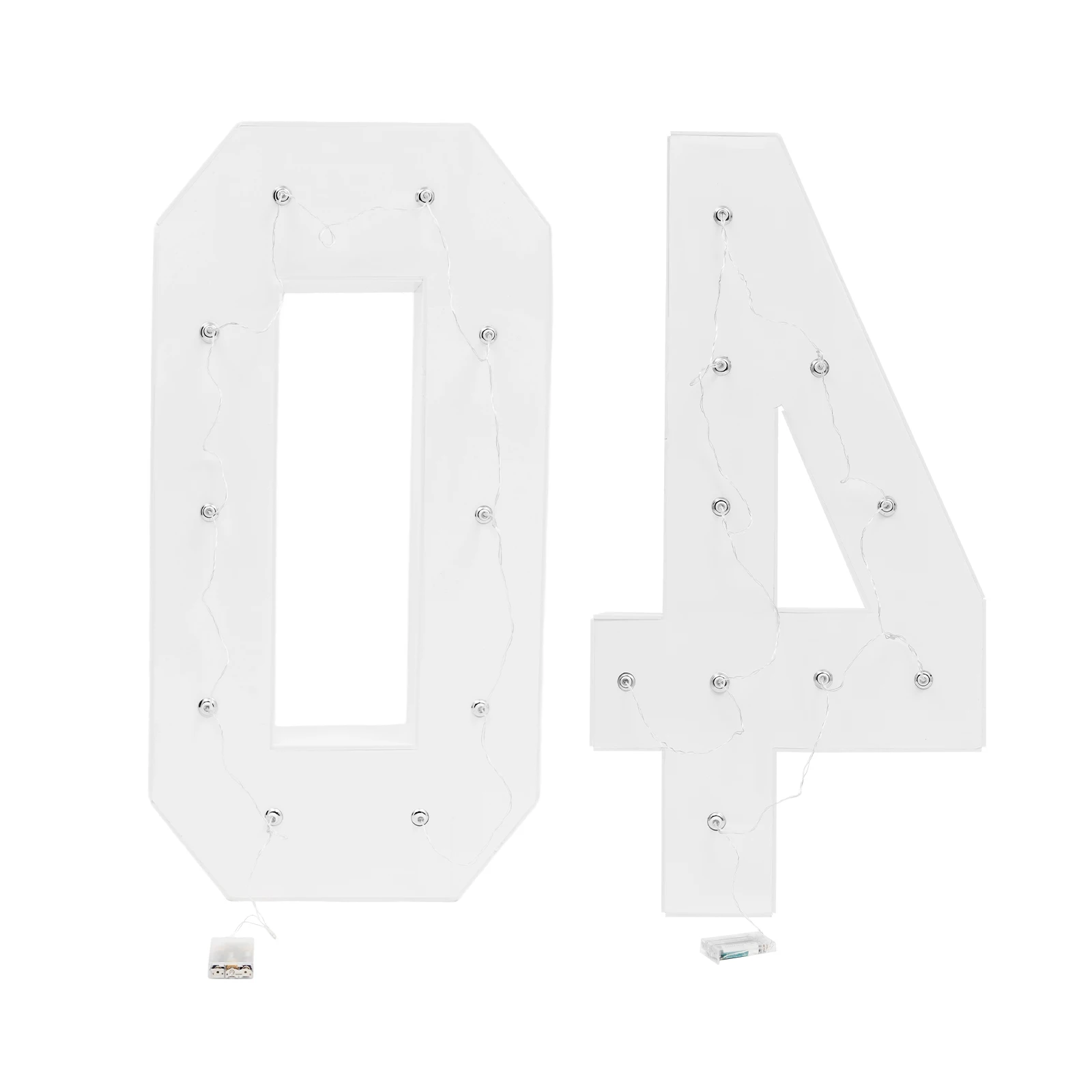 40 Light Up Numbers,40th Birthday Party Decoration,KT board 20 LED bulbs Warm Color Backdrop Pre-Cut Frame Large for Celebration