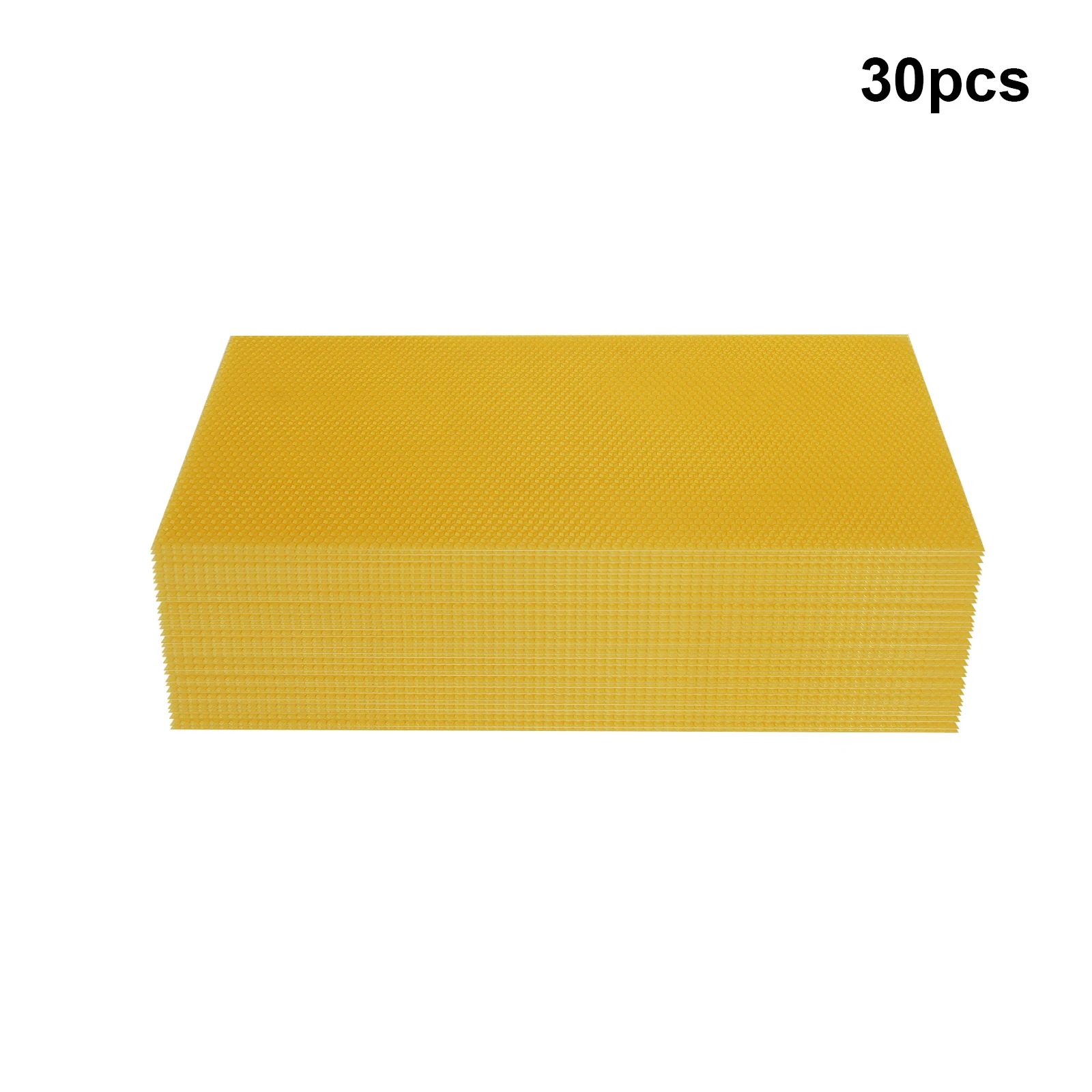 Beeswax Sheets 30PCS 19.5x41.5cm, Wax Foundation for Bee Frames, Natural Beehive Foundation for Honey Production
