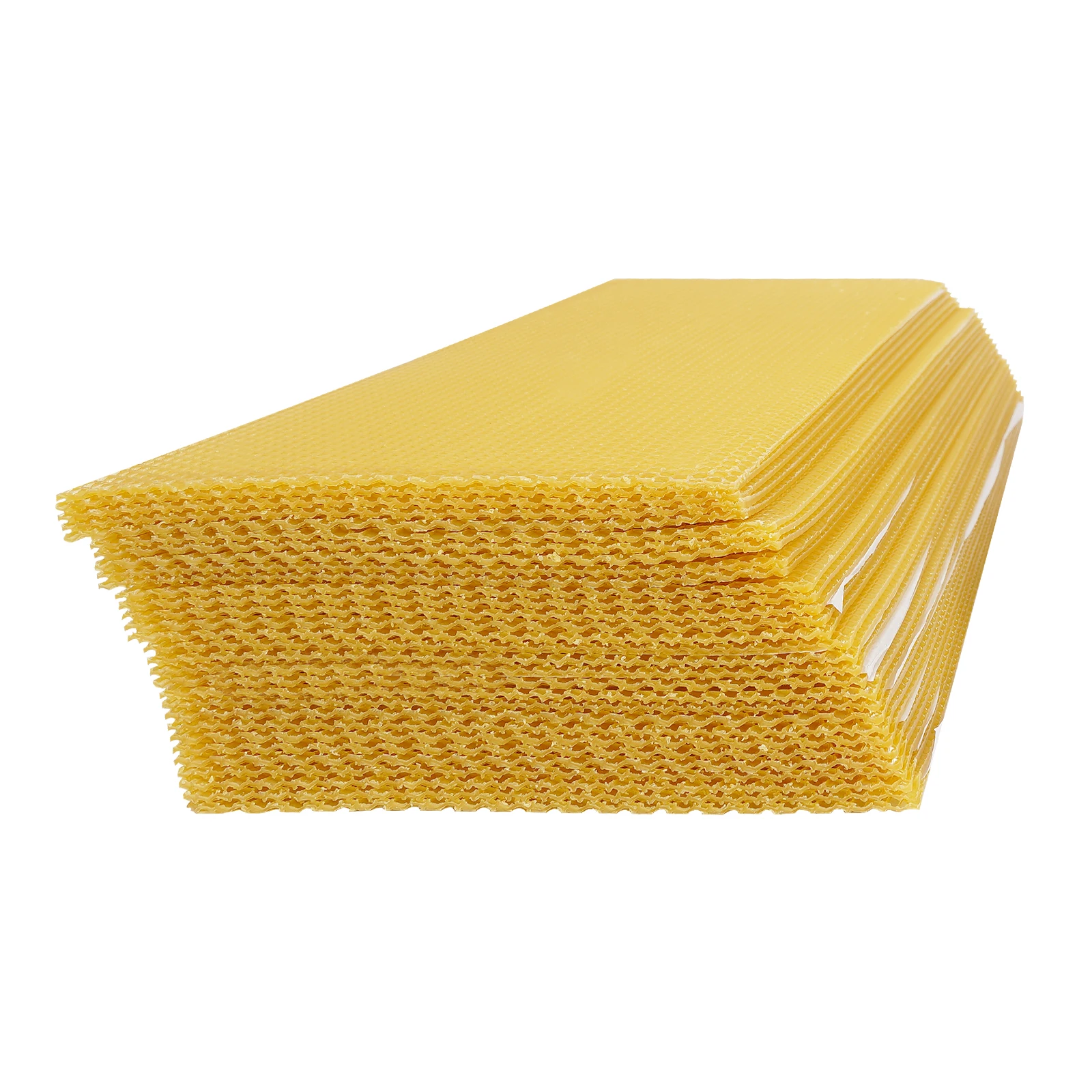 Beeswax Sheets 30PCS 19.5x41.5cm, Wax Foundation for Bee Frames, Natural Beehive Foundation for Honey Production
