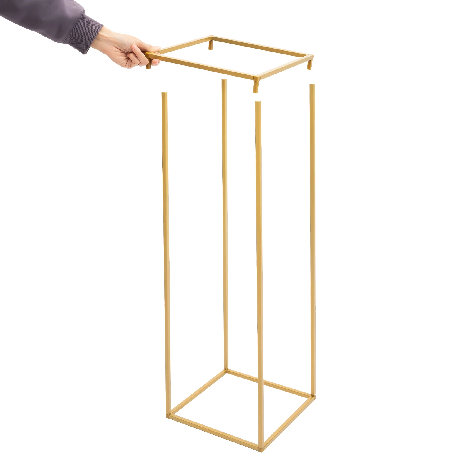 4pcs Metal Flower Stand 40cm,60cm,80cm,100cm Tall Gold Wedding Flower Stand for Wedding,Party, Events, Home Deco
