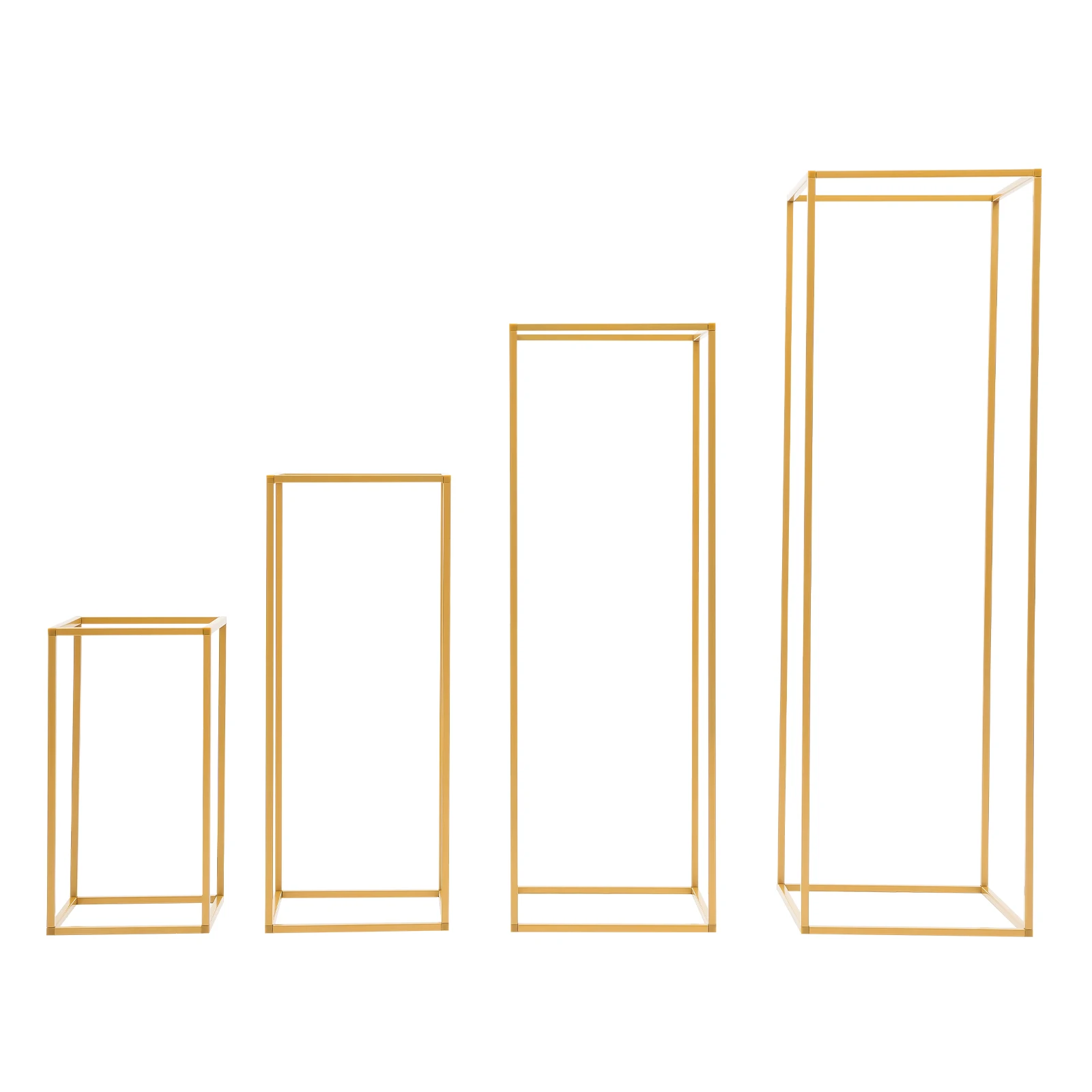 4pcs Metal Flower Stand 40cm,60cm,80cm,100cm Tall Gold Wedding Flower Stand for Wedding,Party, Events, Home Deco