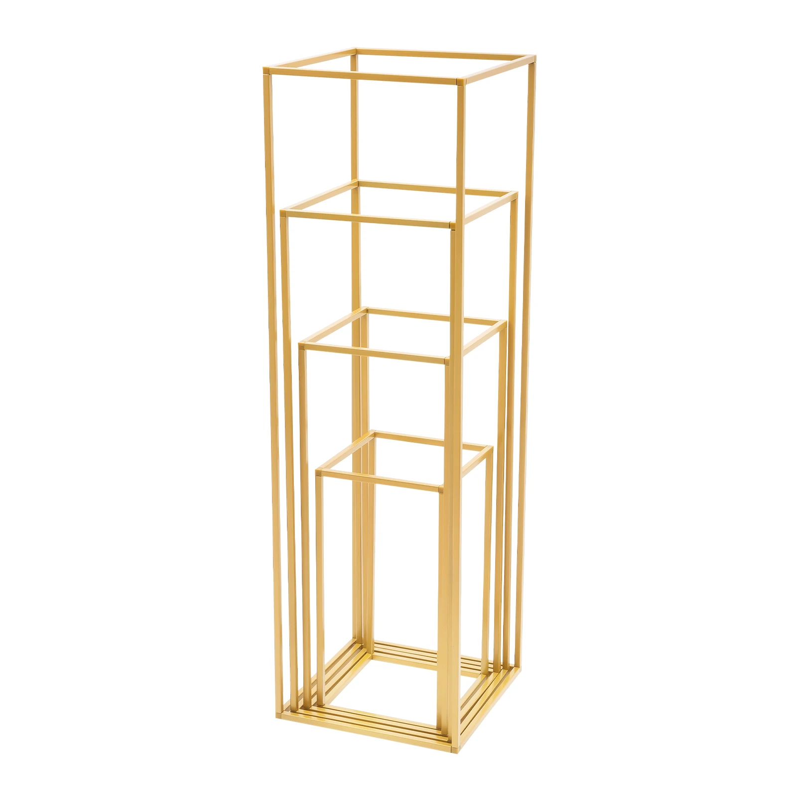 4pcs Metal Flower Stand 40cm,60cm,80cm,100cm Tall Gold Wedding Flower Stand for Wedding,Party, Events, Home Deco