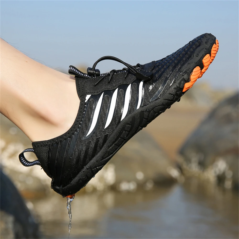 Men Water Shoes Beach Barefoot Swimming Surfing Seaside Aqua Shoes Upstream Wading Sneakers Gym Fitness Hiking Walking Footwear