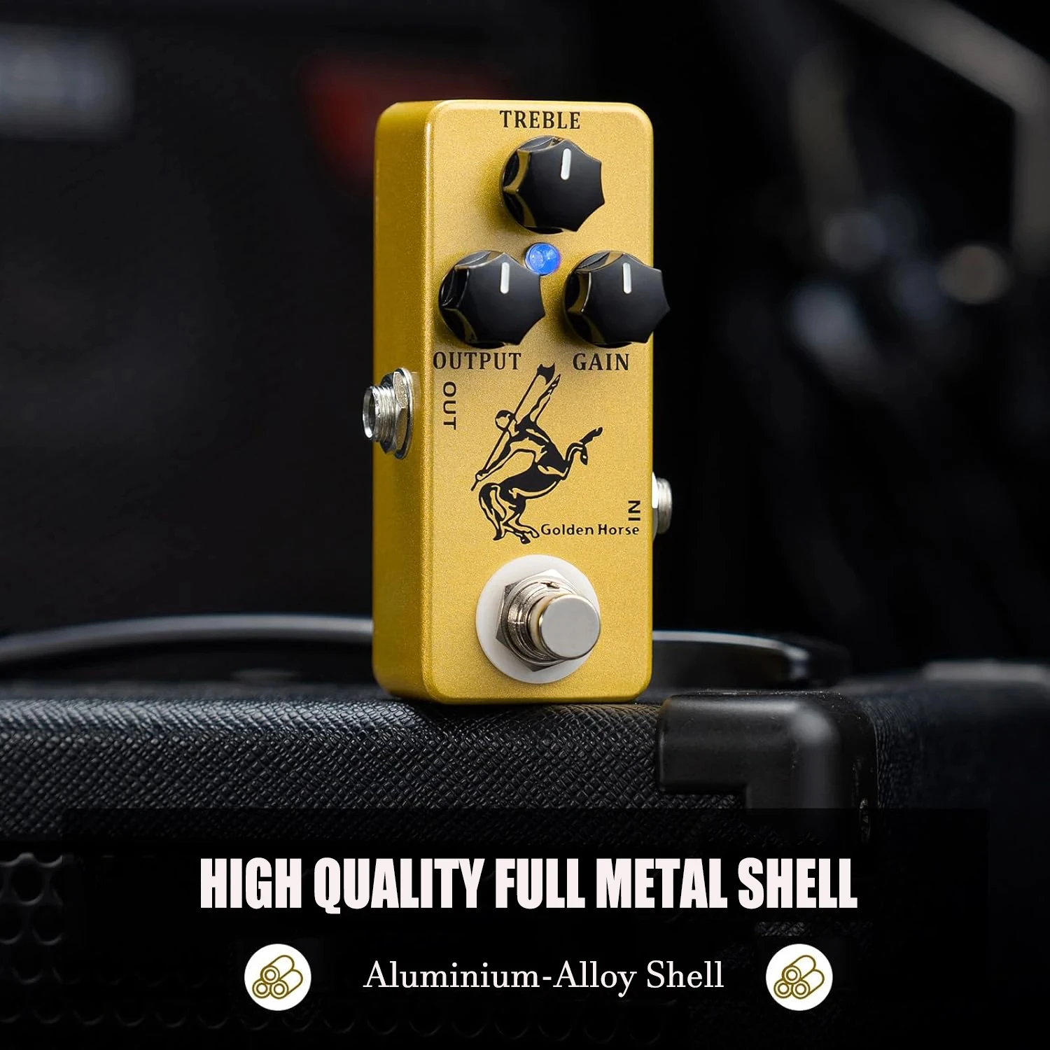 MOSKY Golden Horse Mini Overdrive Guitar Effect Pedal True Bypass Analog Circuit Dual Mode for Electric Guitar Bass