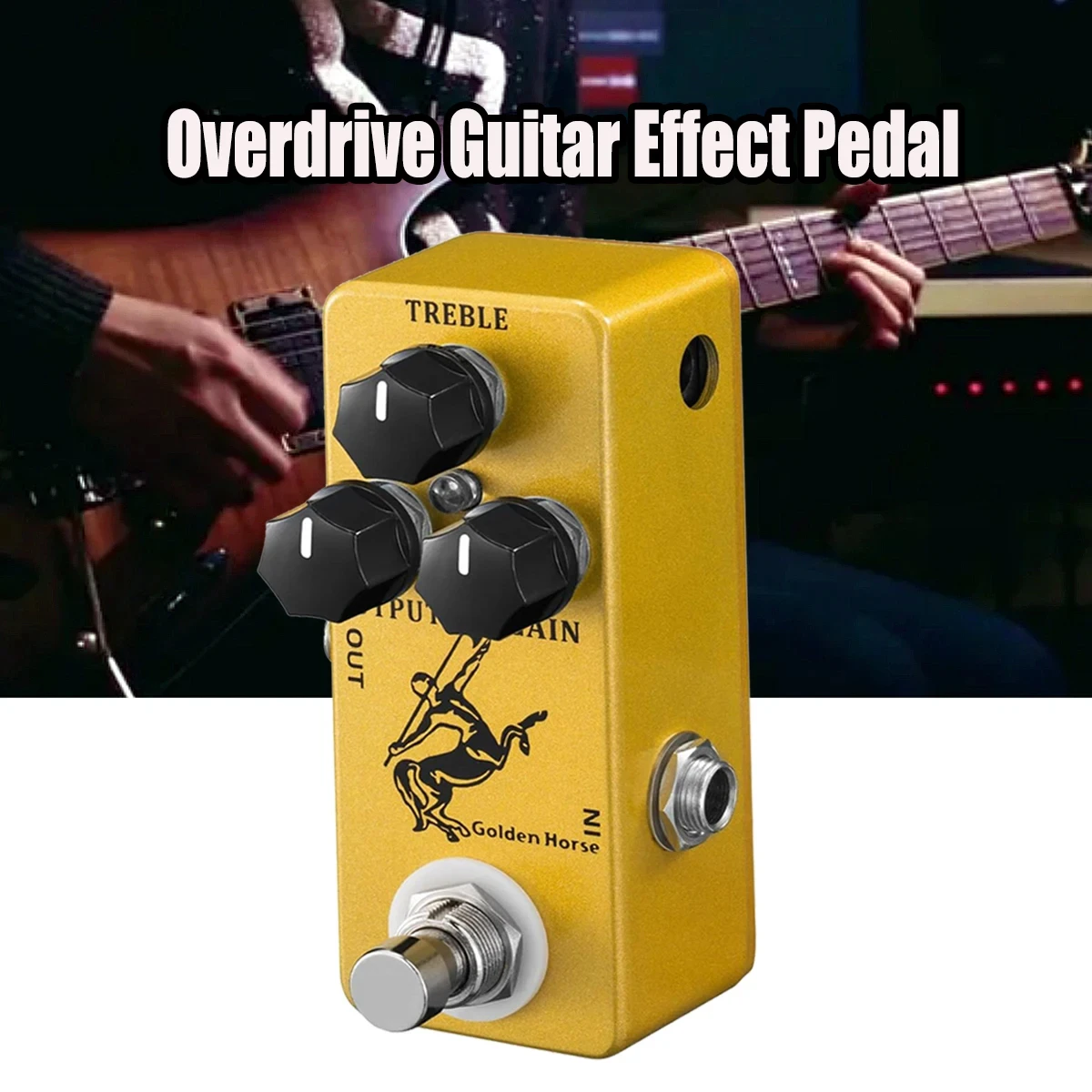MOSKY Golden Horse Mini Overdrive Guitar Effect Pedal True Bypass Analog Circuit Dual Mode for Electric Guitar Bass