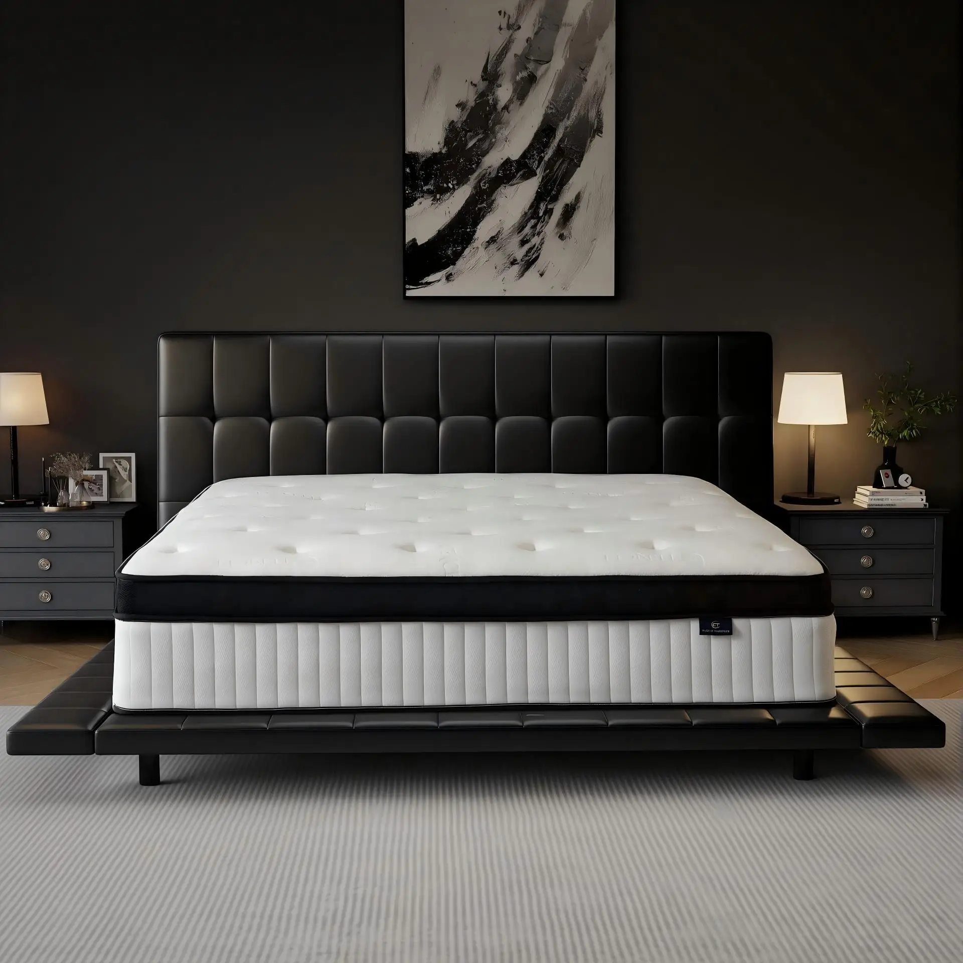 CAREBODY 12/14 Inch Queen Size Hybrid Double Mattress with Memory Foam and Pocket Springs, Medium Firm,Motion Isolation