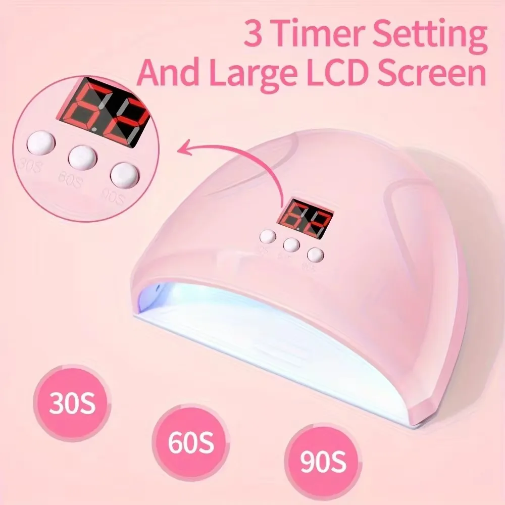 Professional USB Electric Nail Drill Polish File Kit with UV LED Nail Lamp Gel Manicure Dryer Lamp Acrylic Starter Set