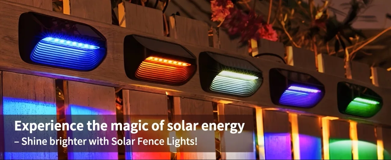 Solar Wall Lamp Solar Fence Lights with Warm White RGB Modes For Backyard Patio Deck Railing Wall Outdoor Waterproof Decor Light