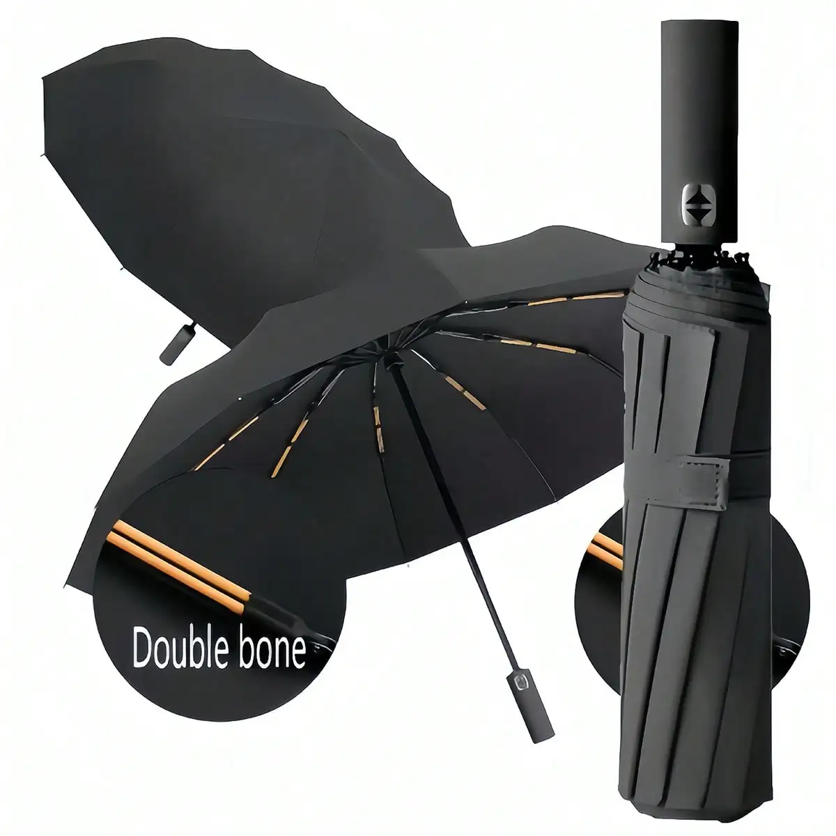 1pc Fully Automatic 24-Rib Windproof Compact Folding Umbrella, Dual Use Sunshade & Rainproof, Reinforced Multi-Function Travel Umbrella,Spring Summer Picks,Brides Maid Gifts,Room,Bedroom Decor,Beach,Travel,For Men,For Women,Vacation,Cute Stuff,Mother's