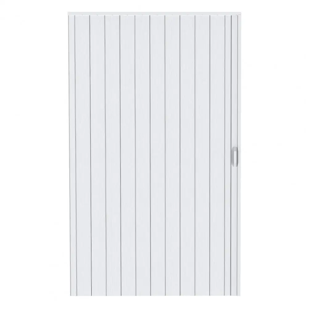 PVC Accordion Folding Door 48/60x80in, Interior Bifold Closet Door with Handle Latch and Full Installation Hardware